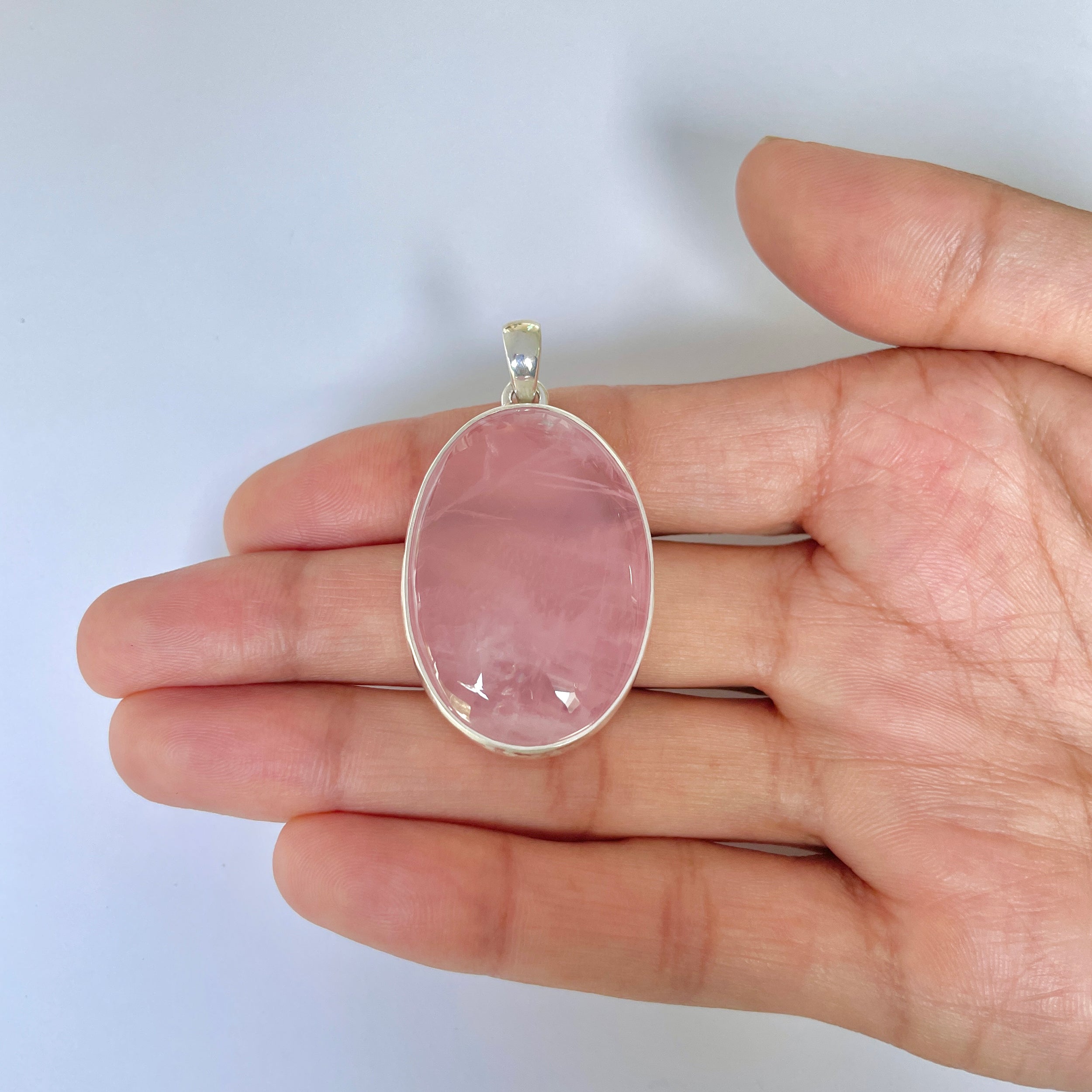 Rose Quartz Pendant-(RSQ-1-10)