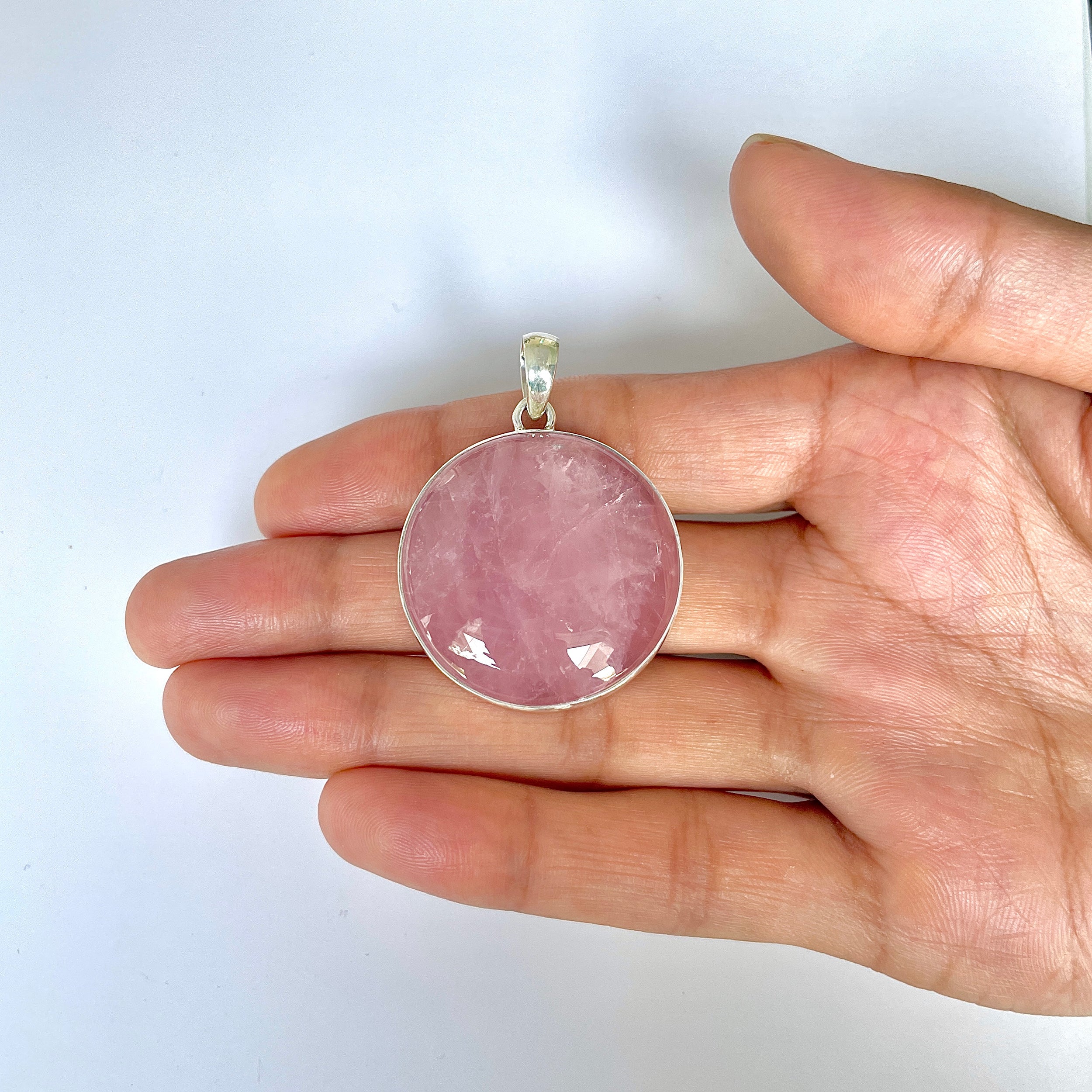 Rose Quartz Pendant-(RSQ-1-115)