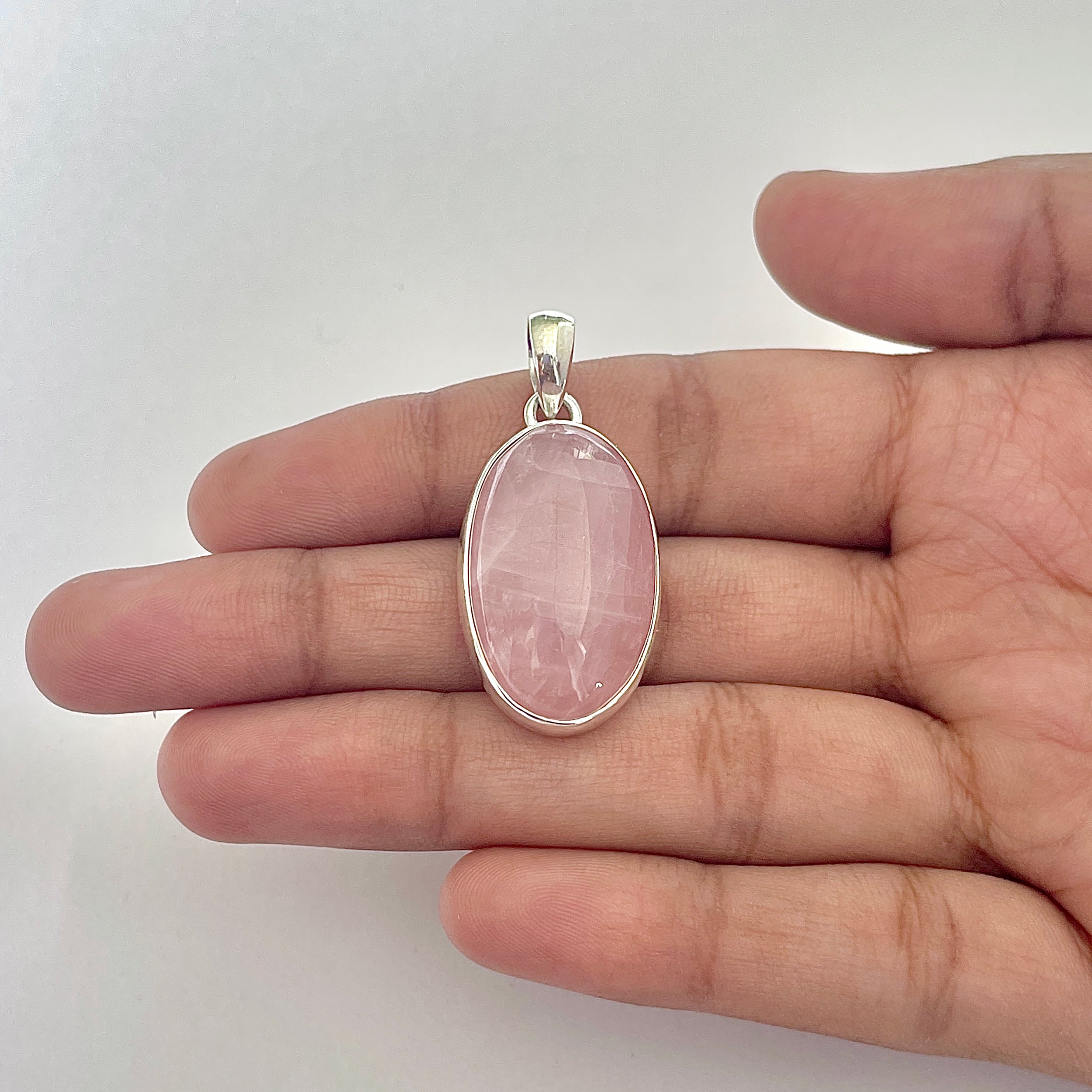 Rose Quartz Pendant-(RSQ-1-122)