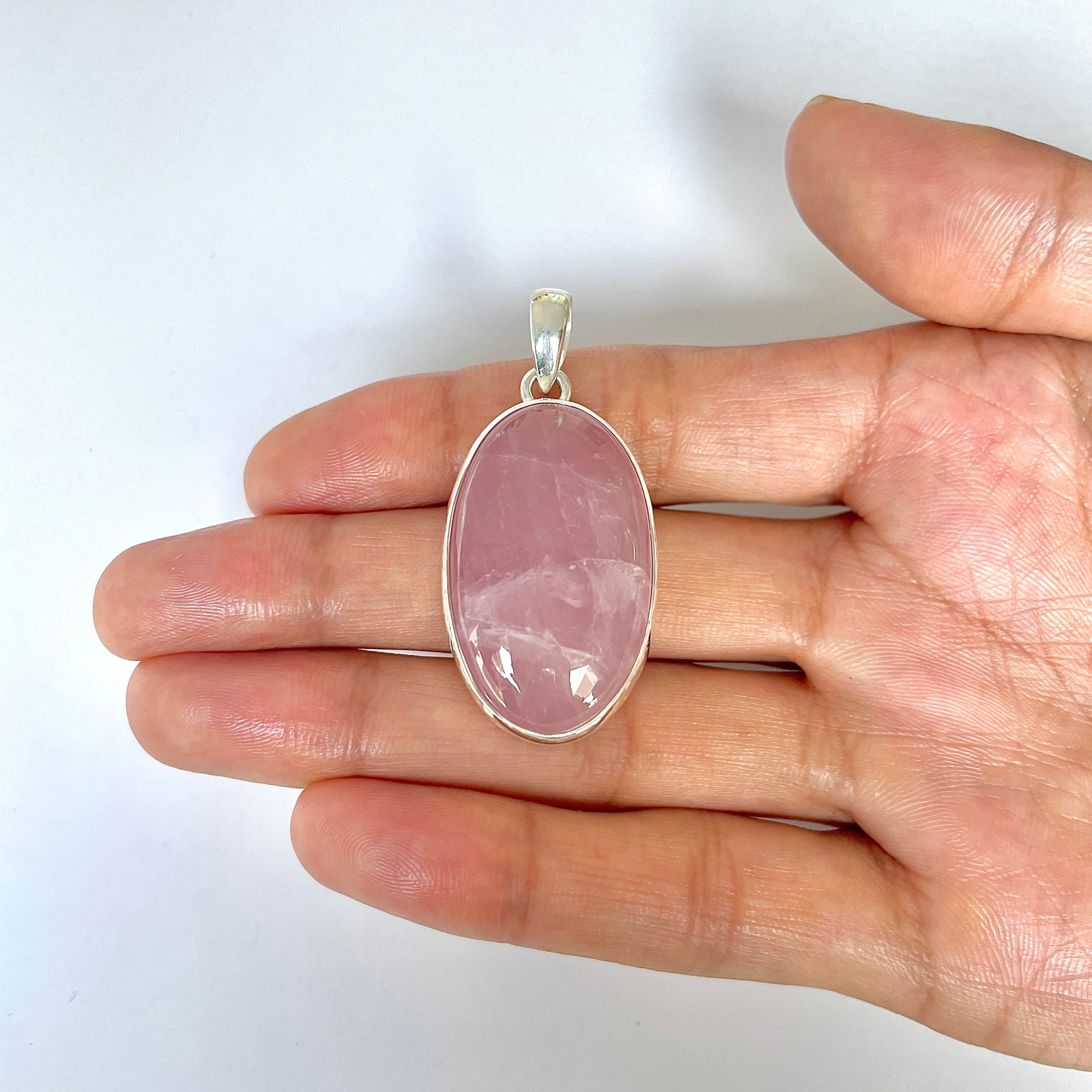 Rose Quartz Pendant-(RSQ-1-124)