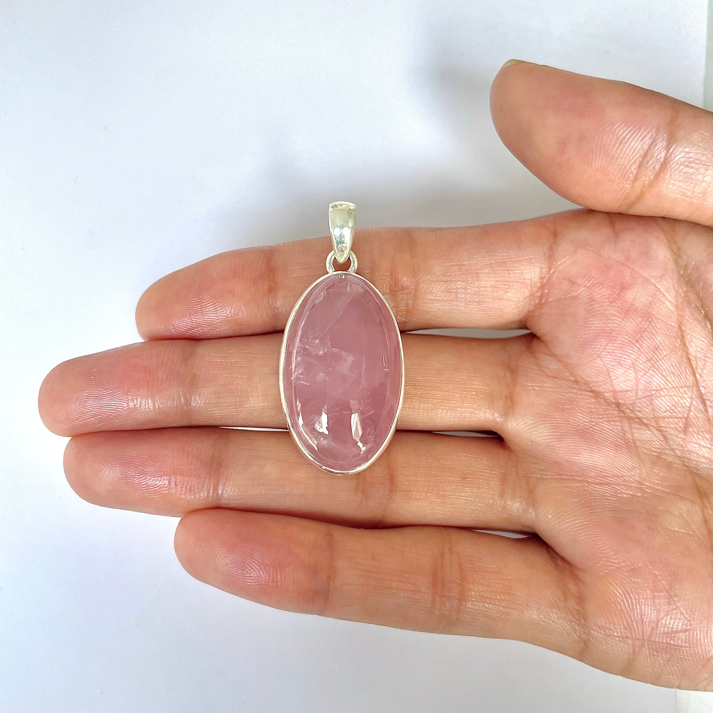 Rose Quartz Pendant-(RSQ-1-125)