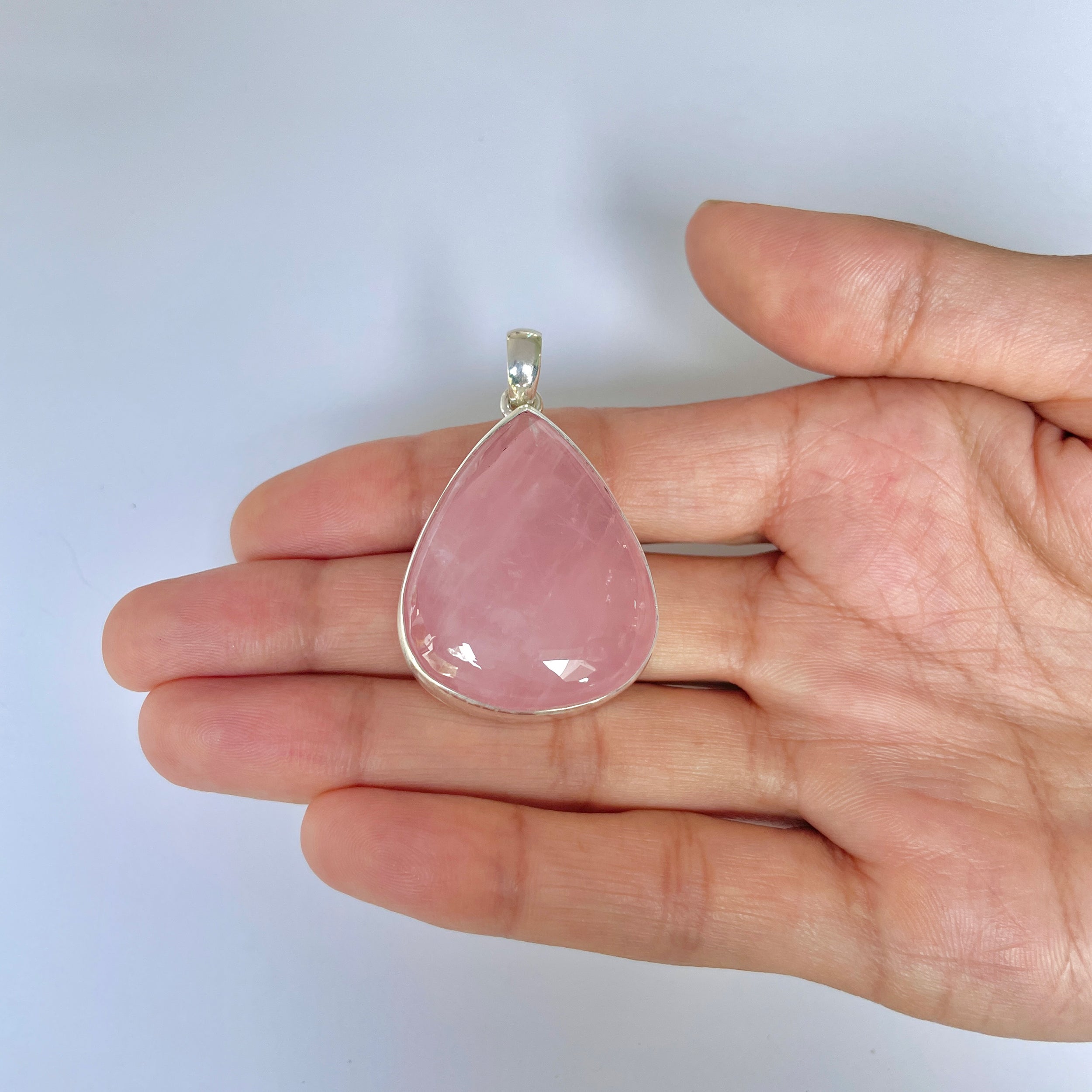 Rose Quartz Pendant-(RSQ-1-13)