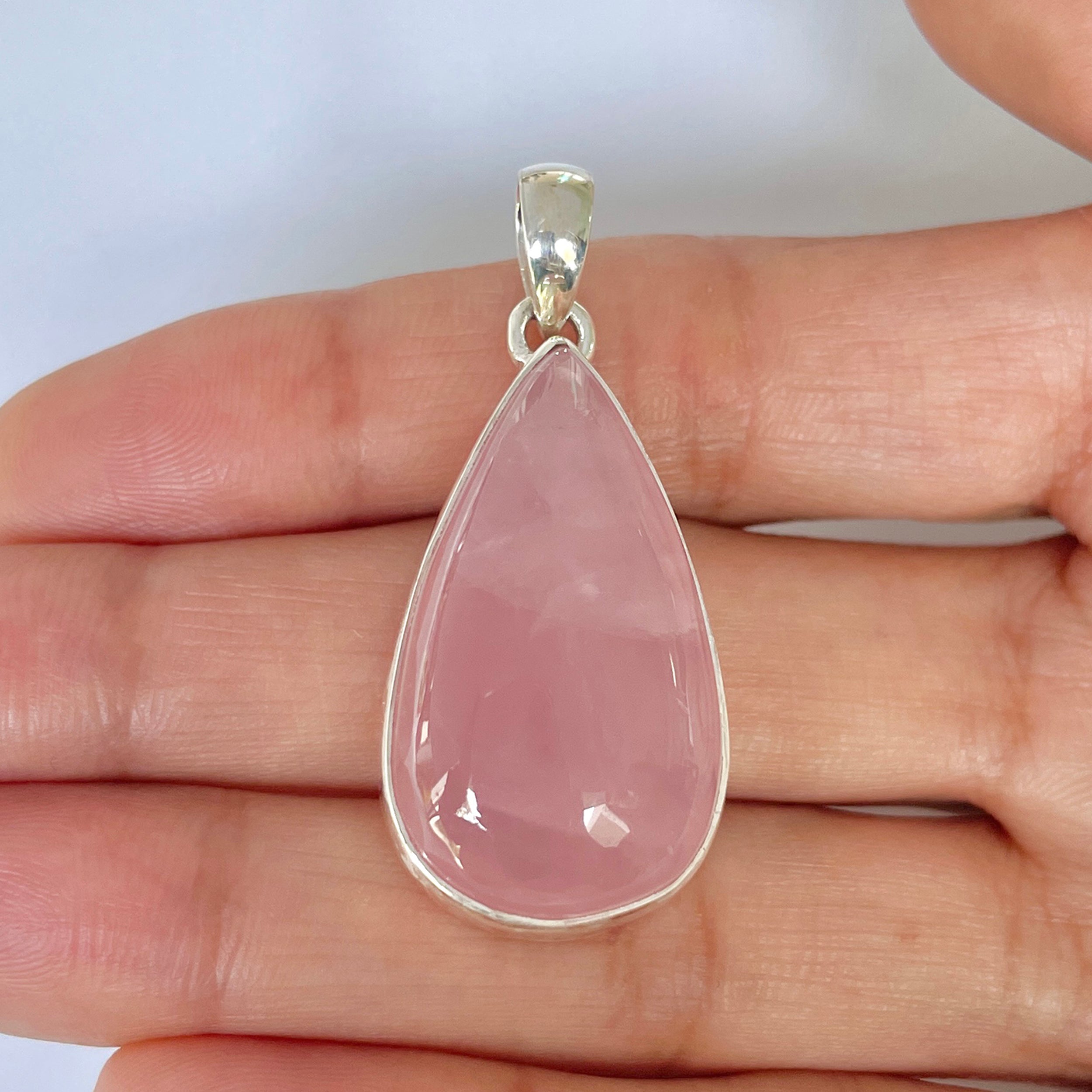 Rose Quartz Pendant-(RSQ-1-27)