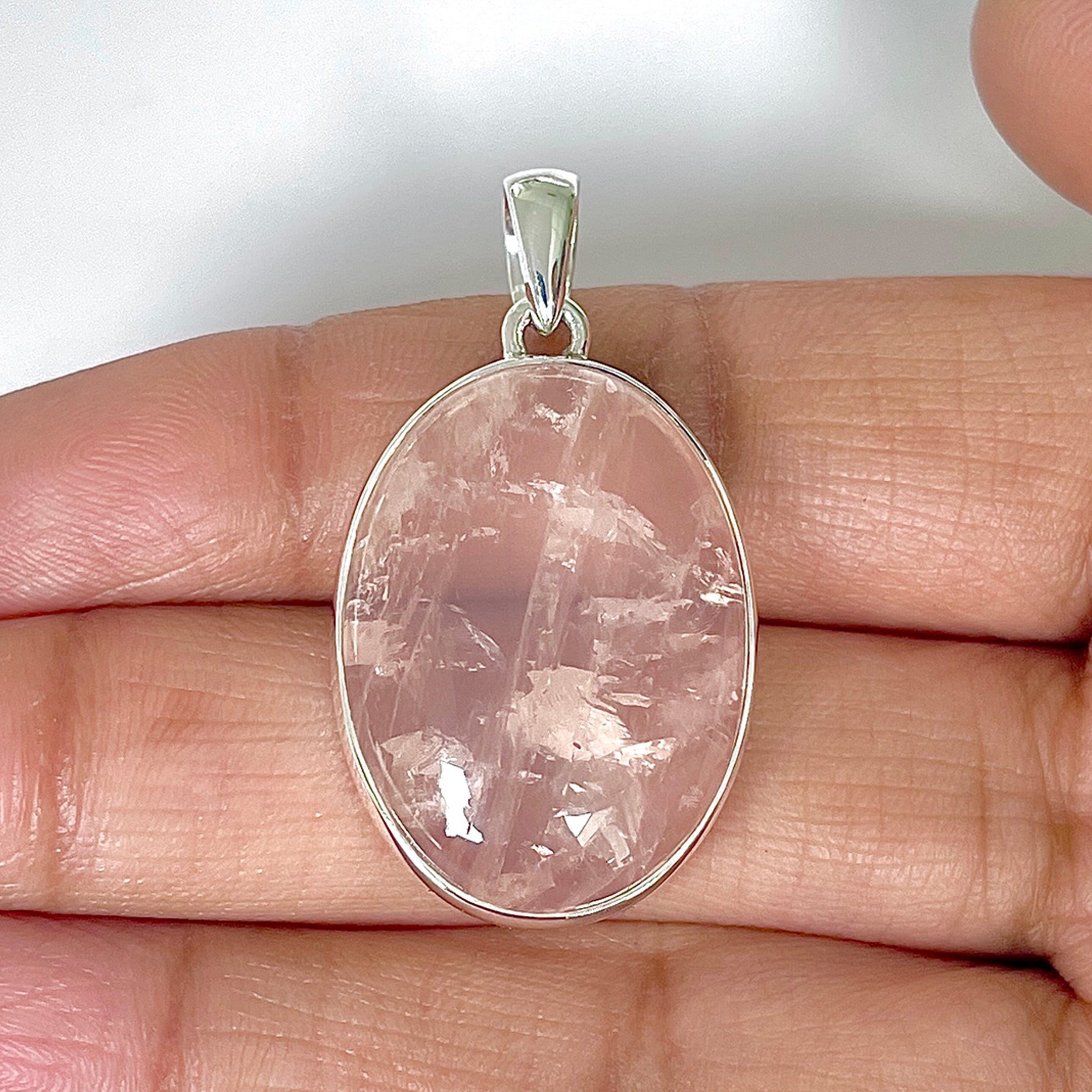 Rose Quartz Pendant-(RSQ-1-29)