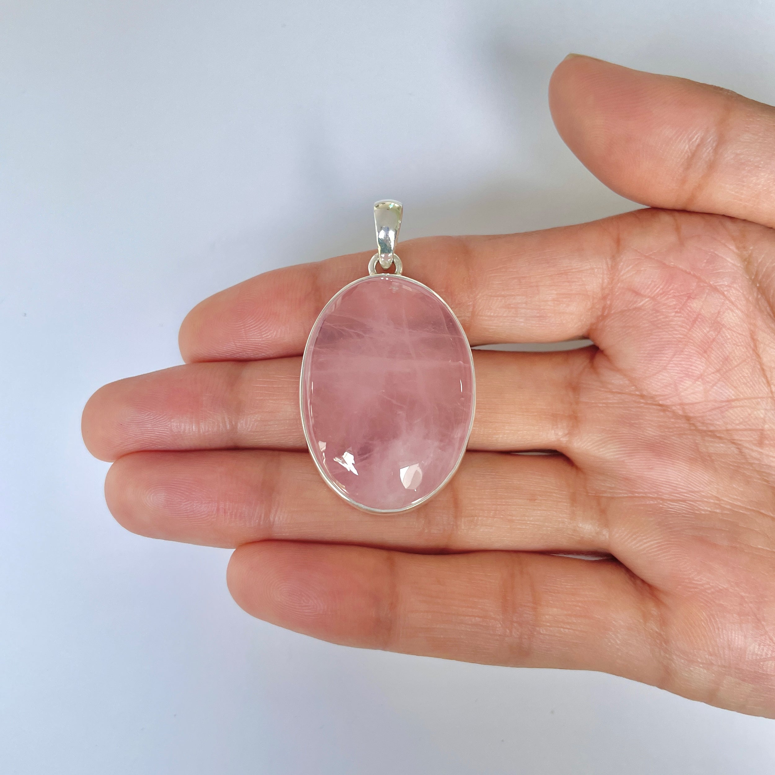 Rose Quartz Pendant-(RSQ-1-3)