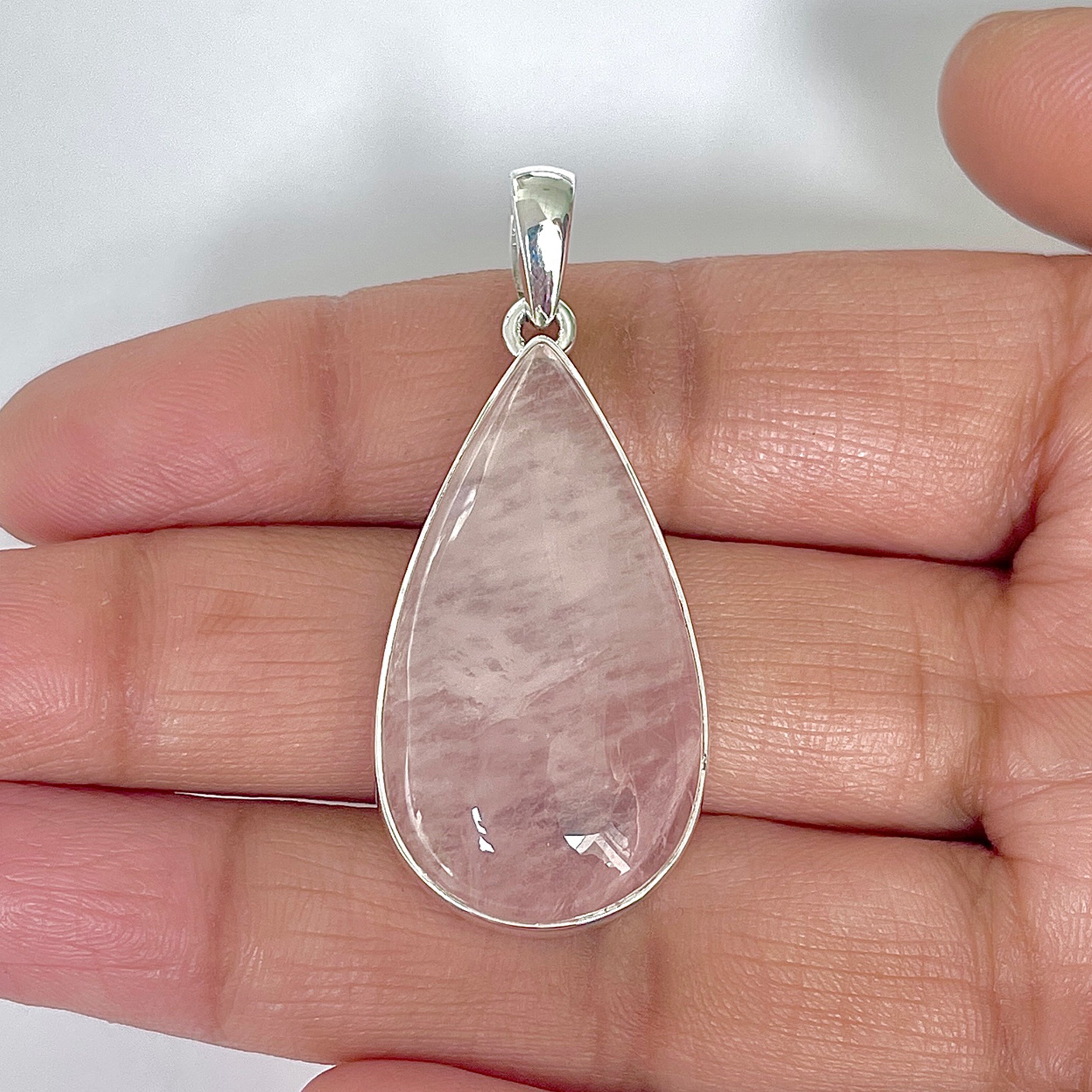 Rose Quartz Pendant-(RSQ-1-33)