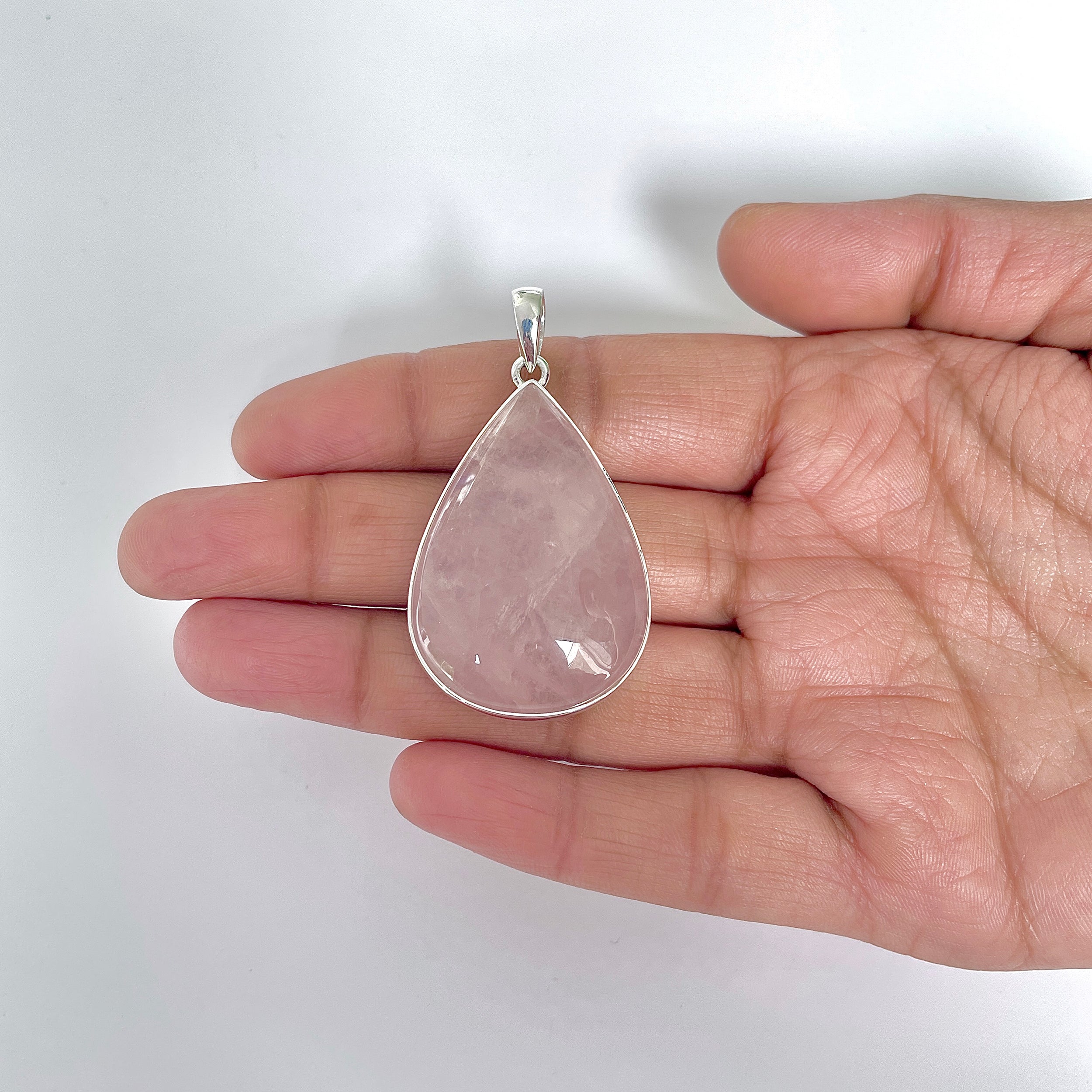 Rose Quartz Pendant-(RSQ-1-34)