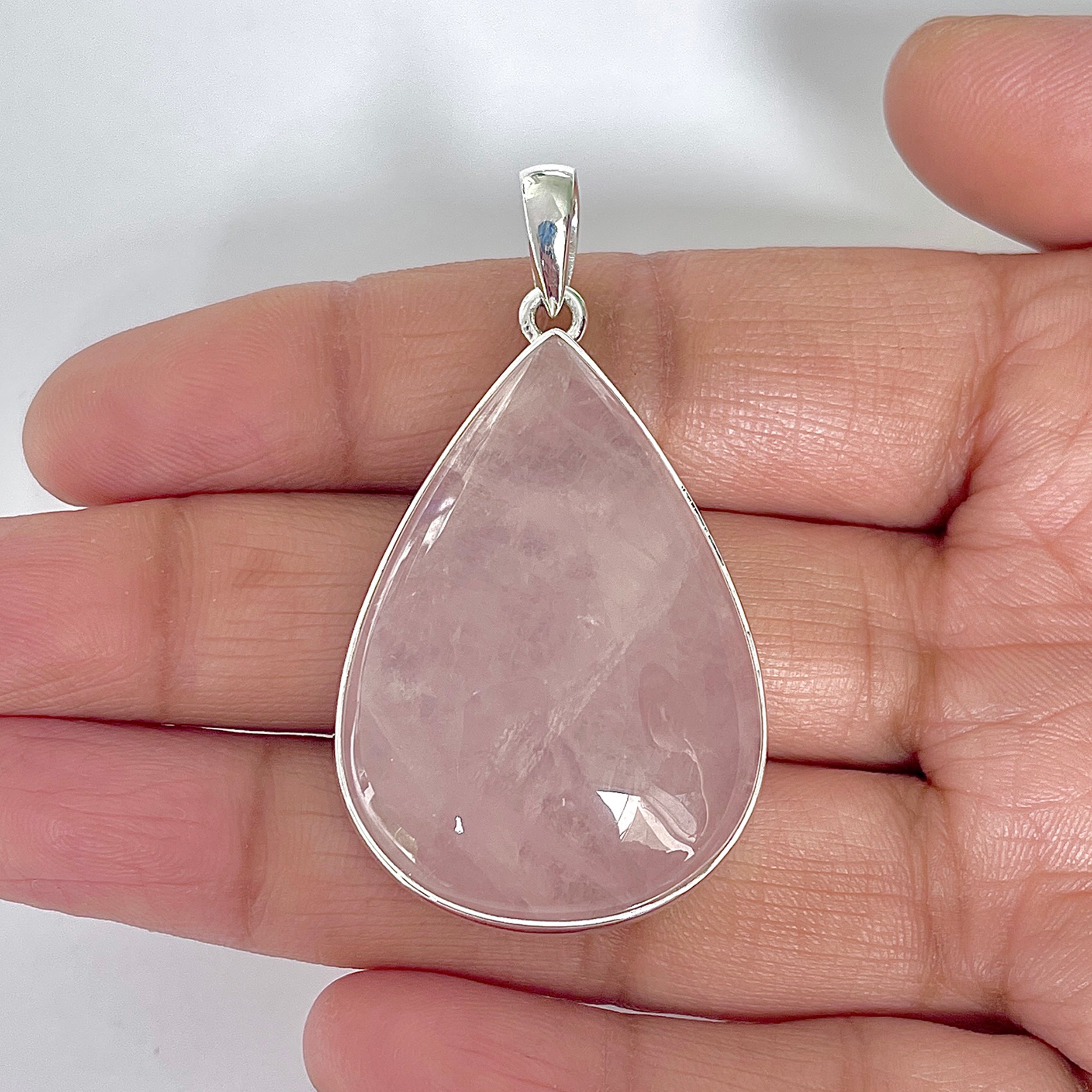 Rose Quartz Pendant-(RSQ-1-34)