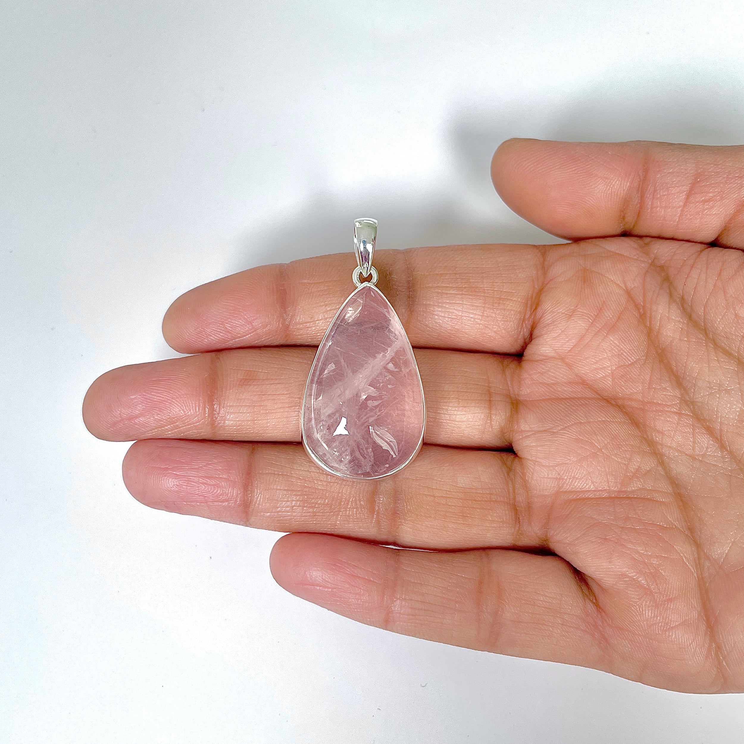 Rose Quartz Pendant-(RSQ-1-35)