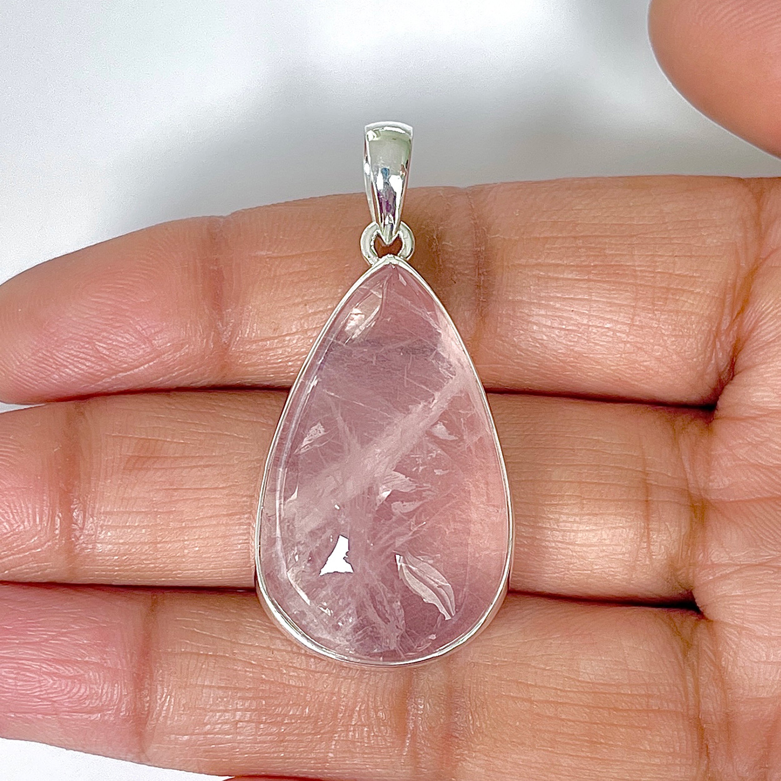 Rose Quartz Pendant-(RSQ-1-35)