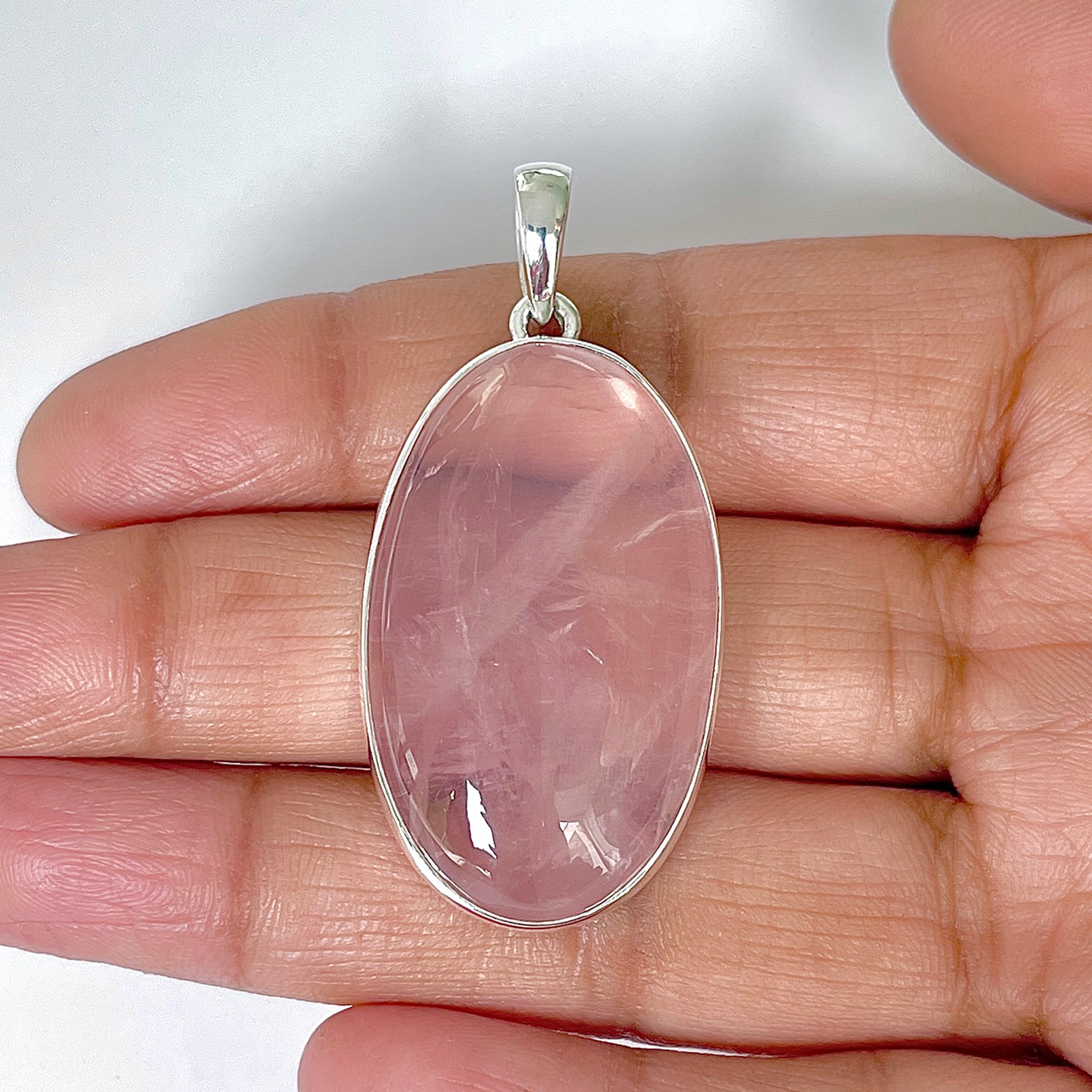 Rose Quartz Pendant-(RSQ-1-36)