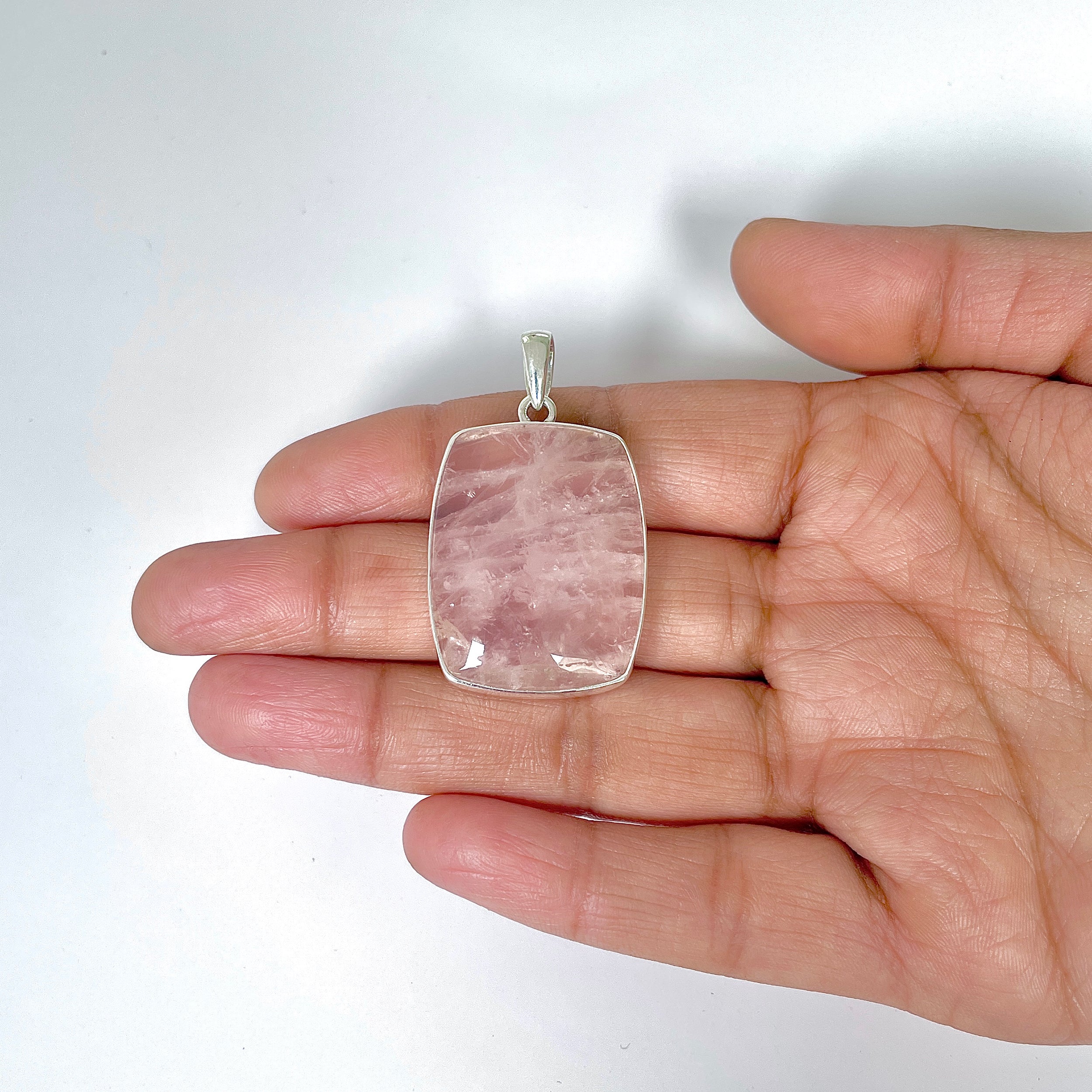 Rose Quartz Pendant-(RSQ-1-37)