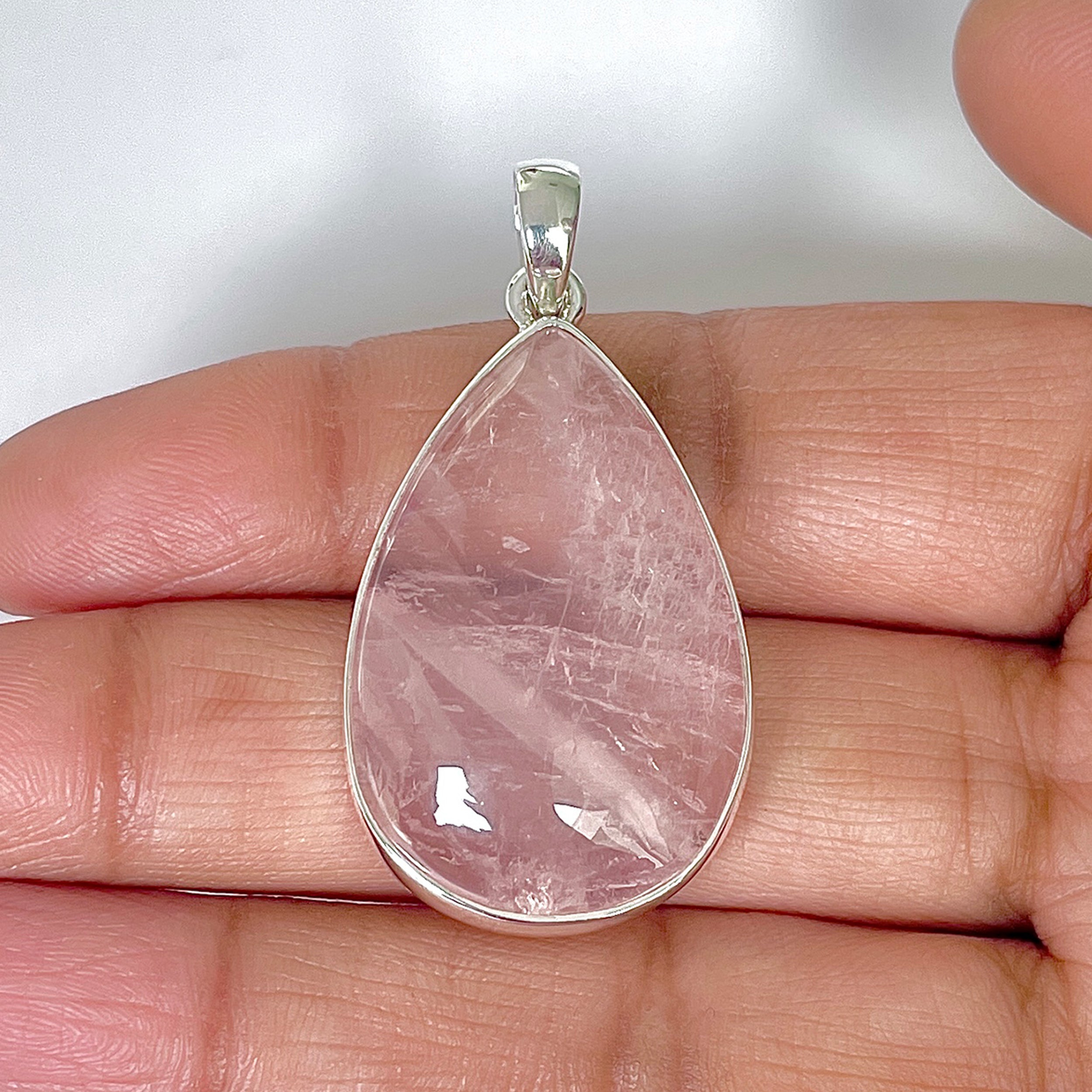 Rose Quartz Pendant-(RSQ-1-39)