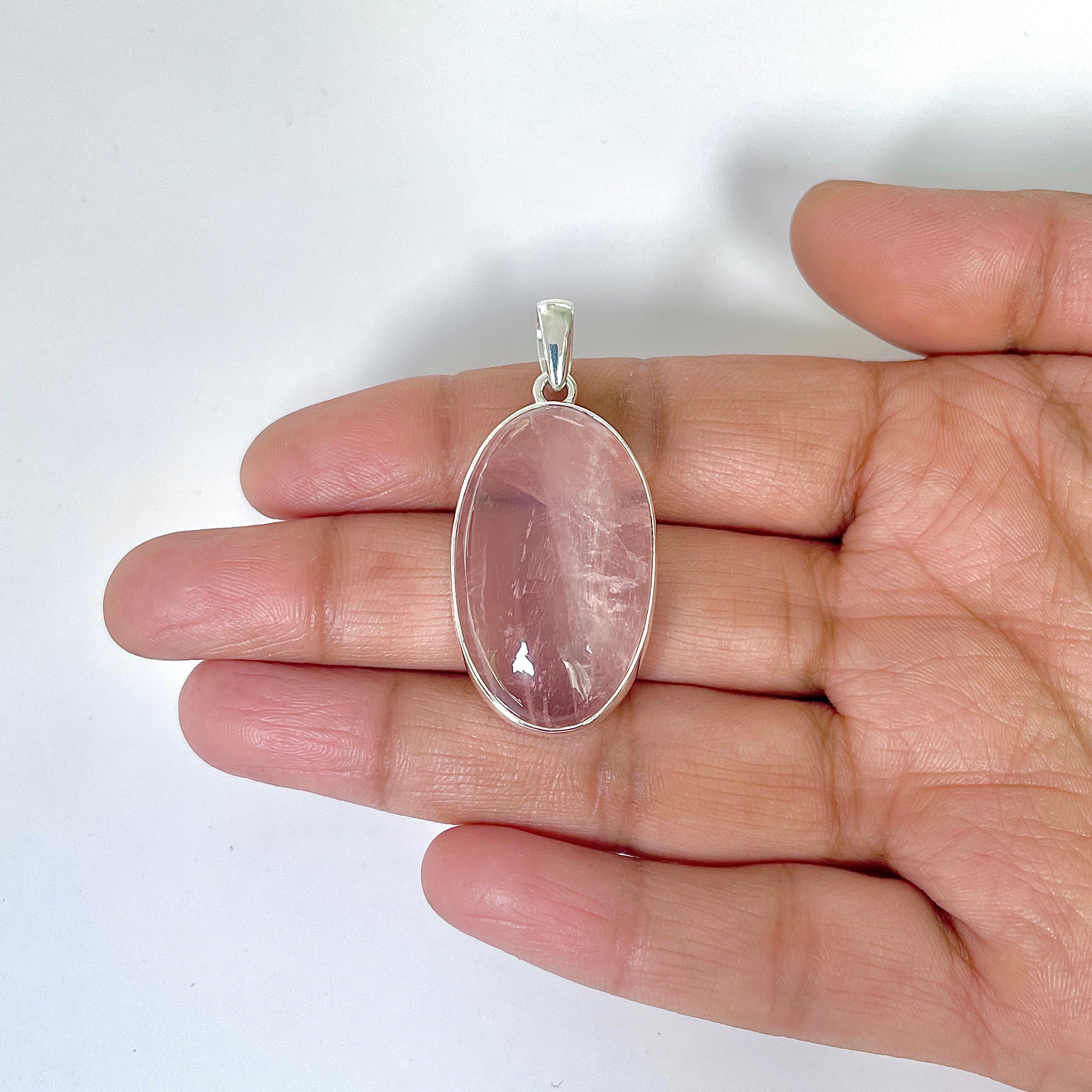 Rose Quartz Pendant-(RSQ-1-57)