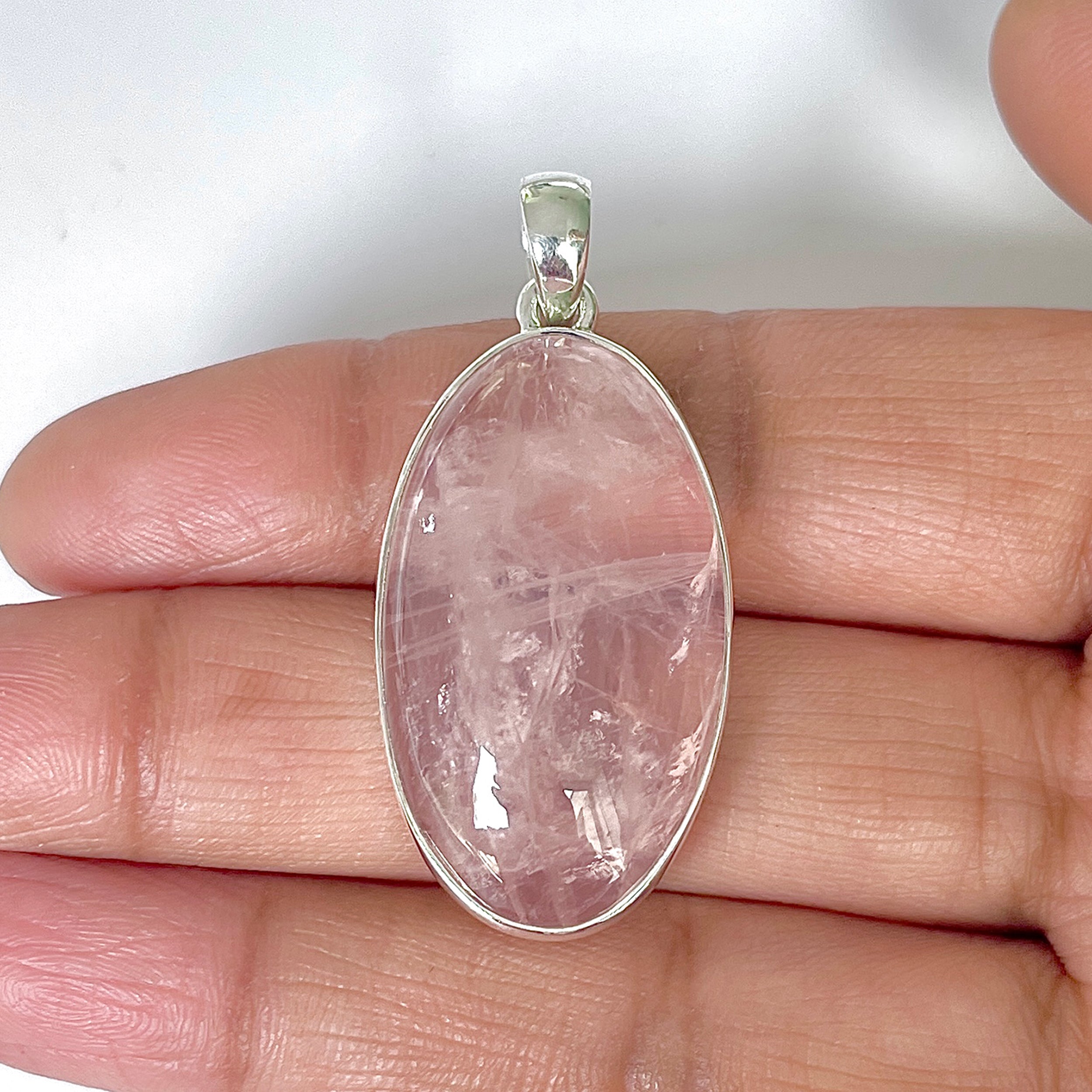 Rose Quartz Pendant-(RSQ-1-59)