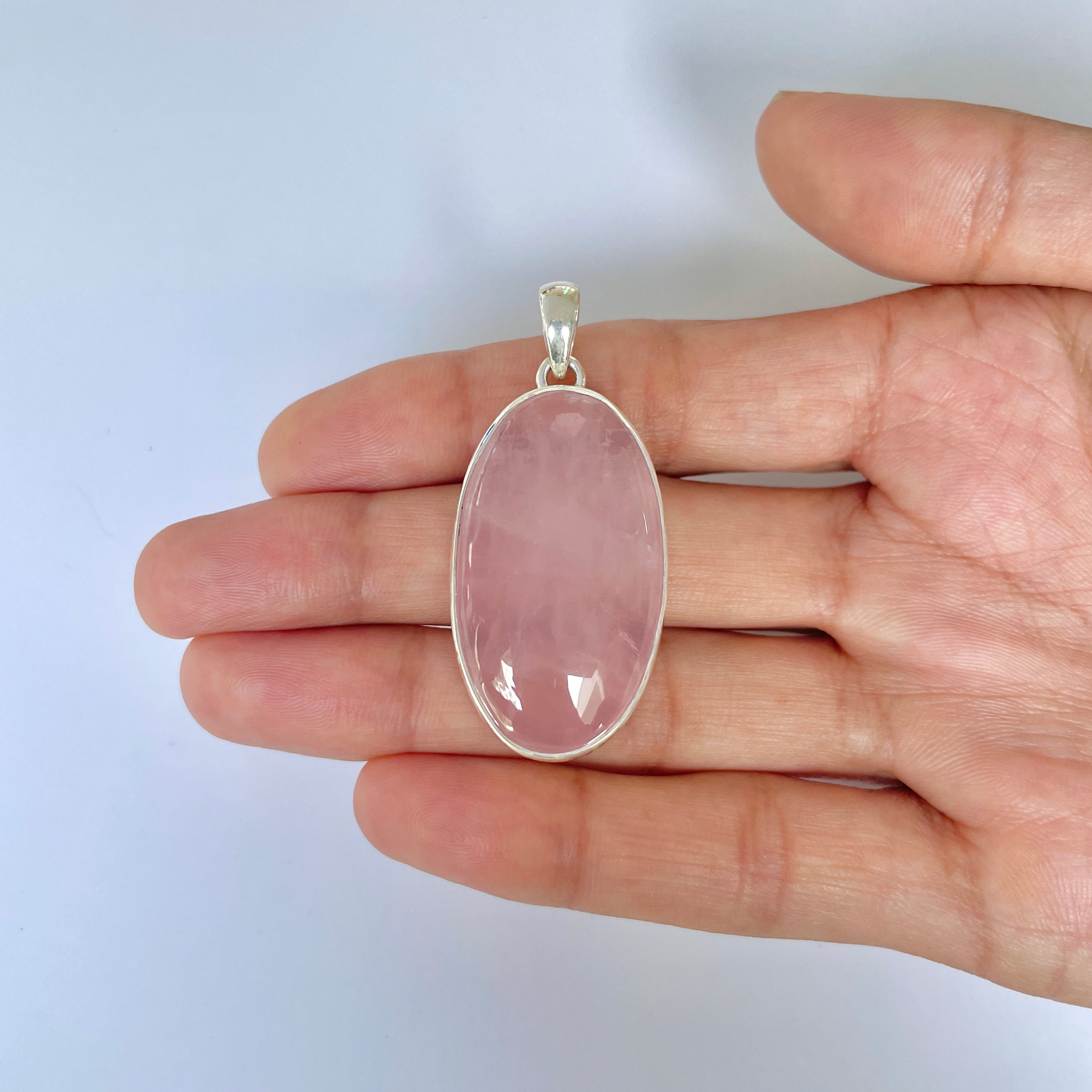 Rose Quartz Pendant-(RSQ-1-7)