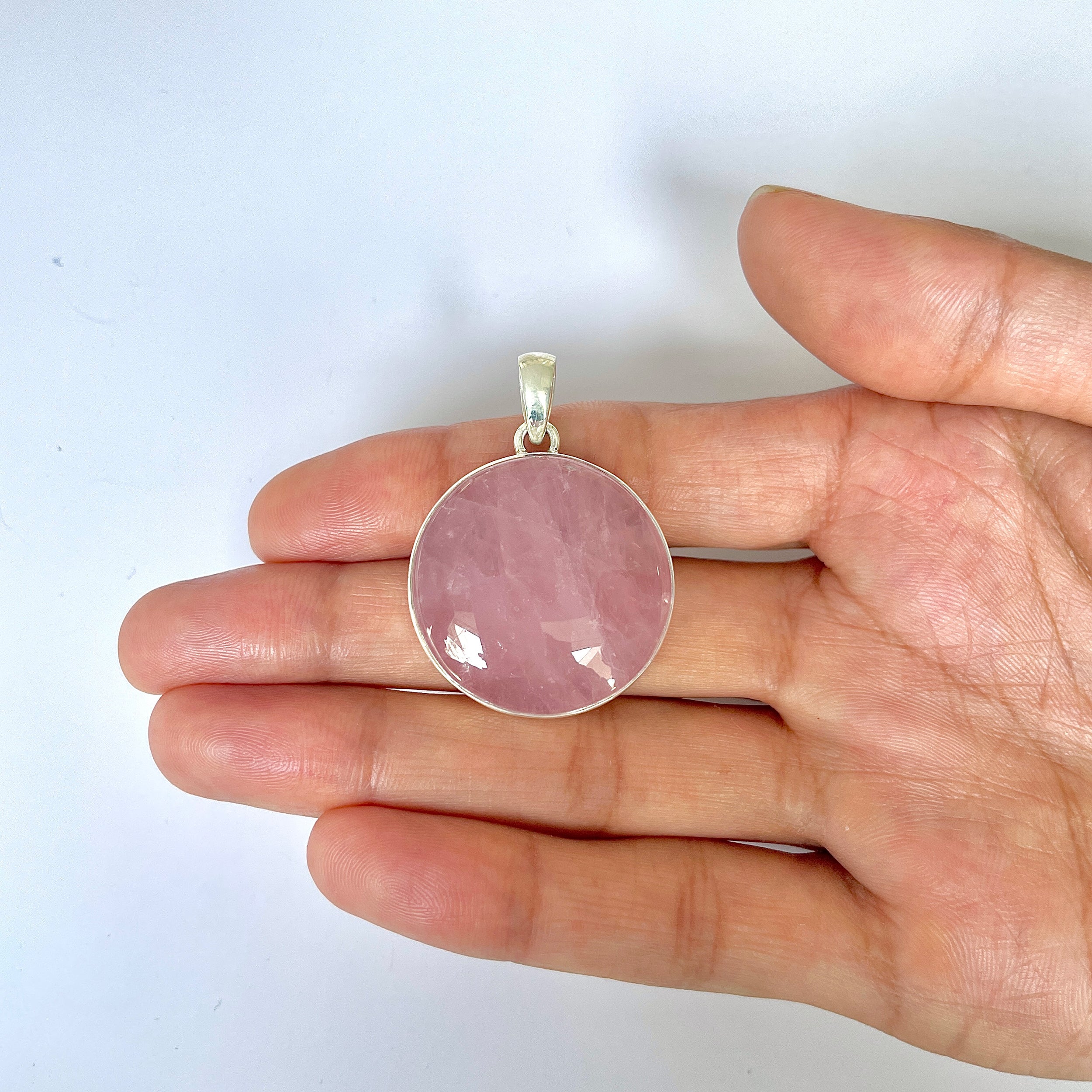 Rose Quartz Pendant-(RSQ-1-77)