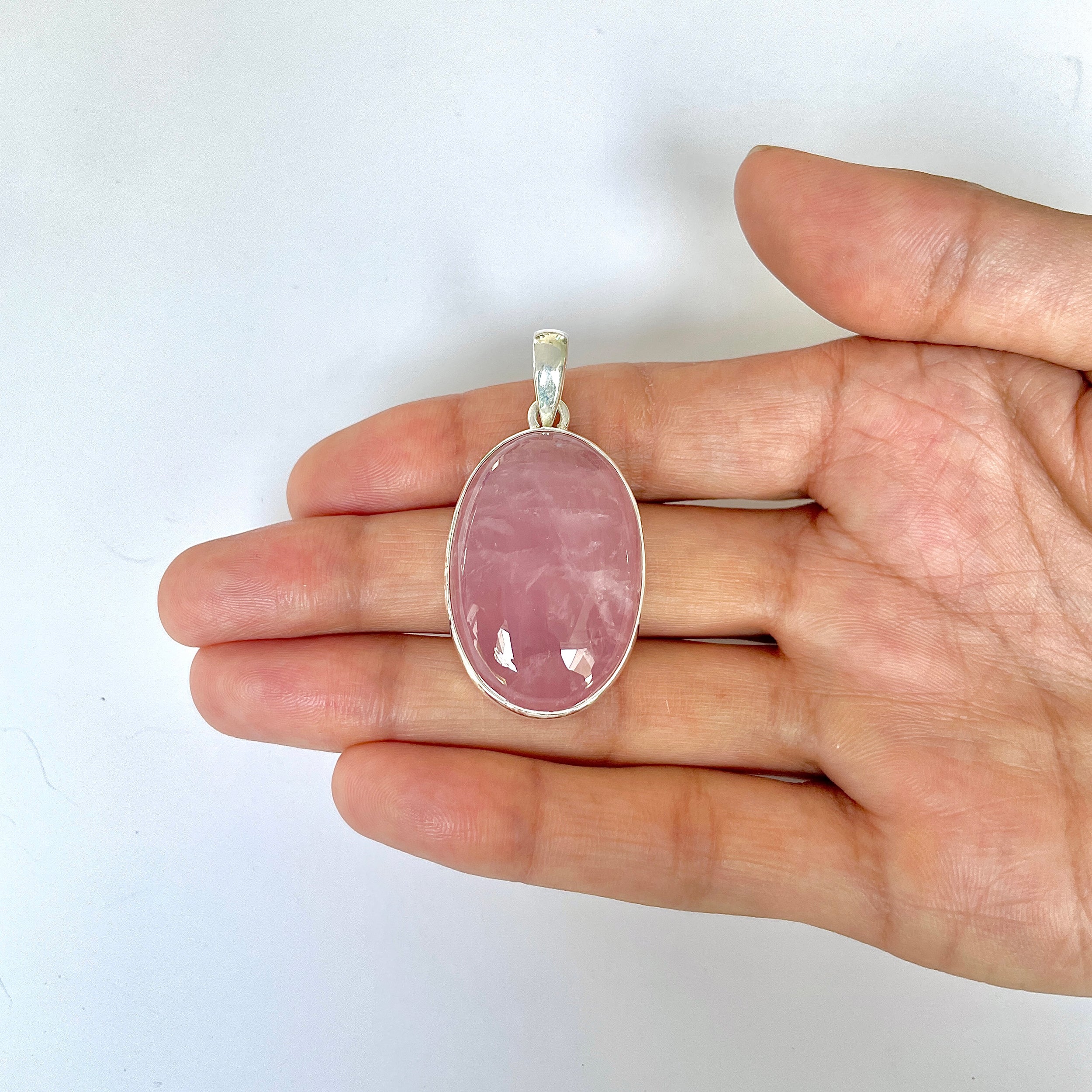 Rose Quartz Pendant-(RSQ-1-87)