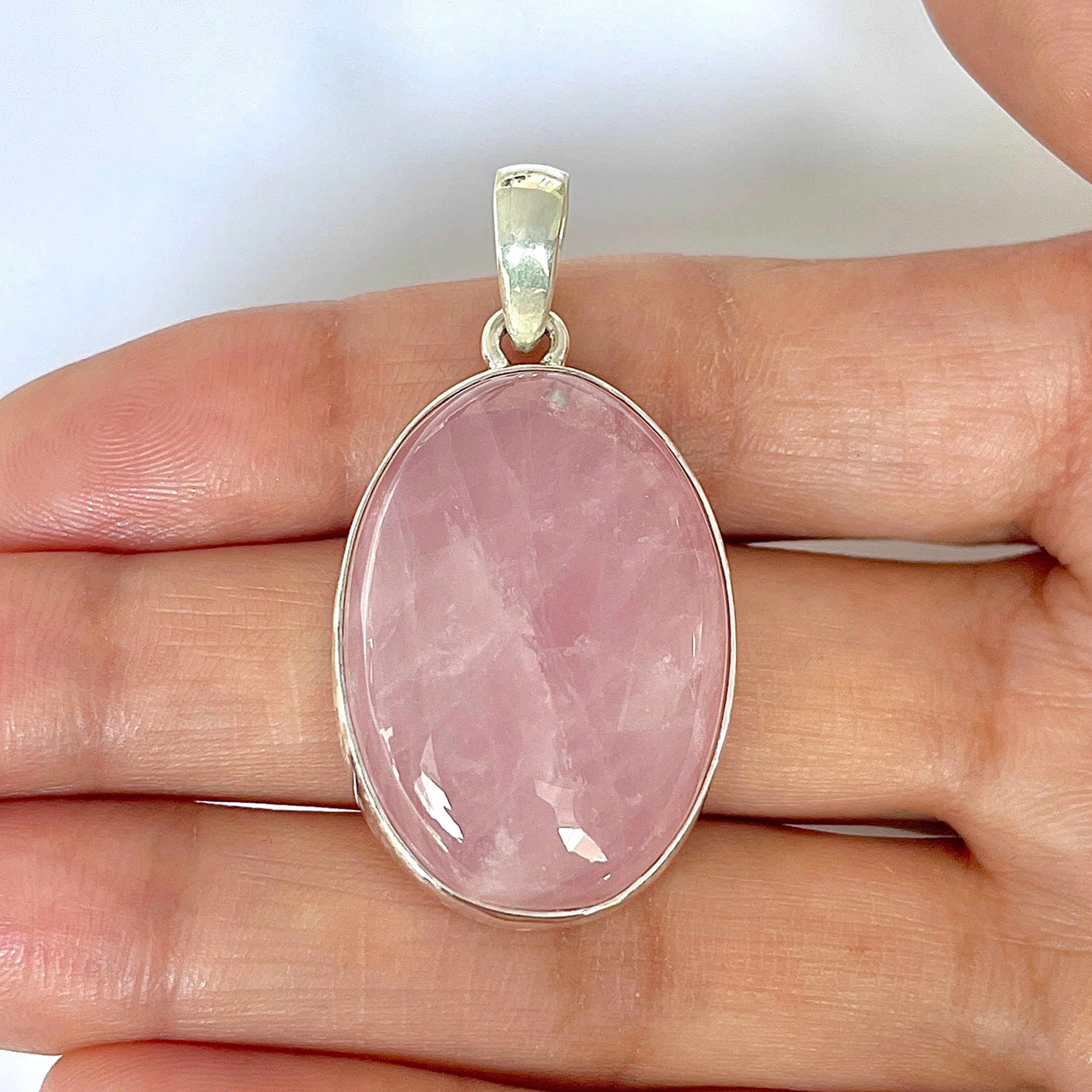 Rose Quartz Pendant-(RSQ-1-89)