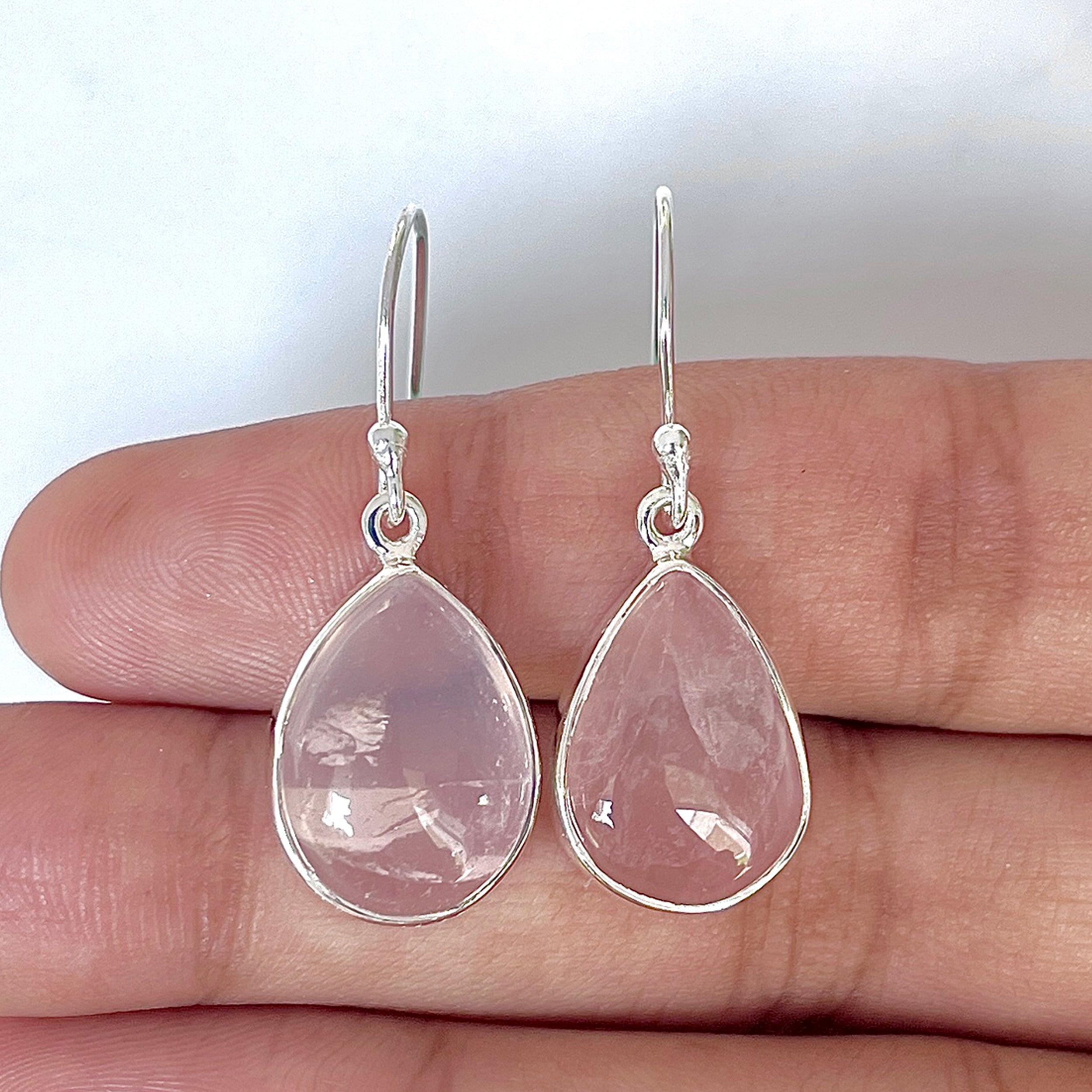 Rose Quartz Earring-(RSQ-3-11)