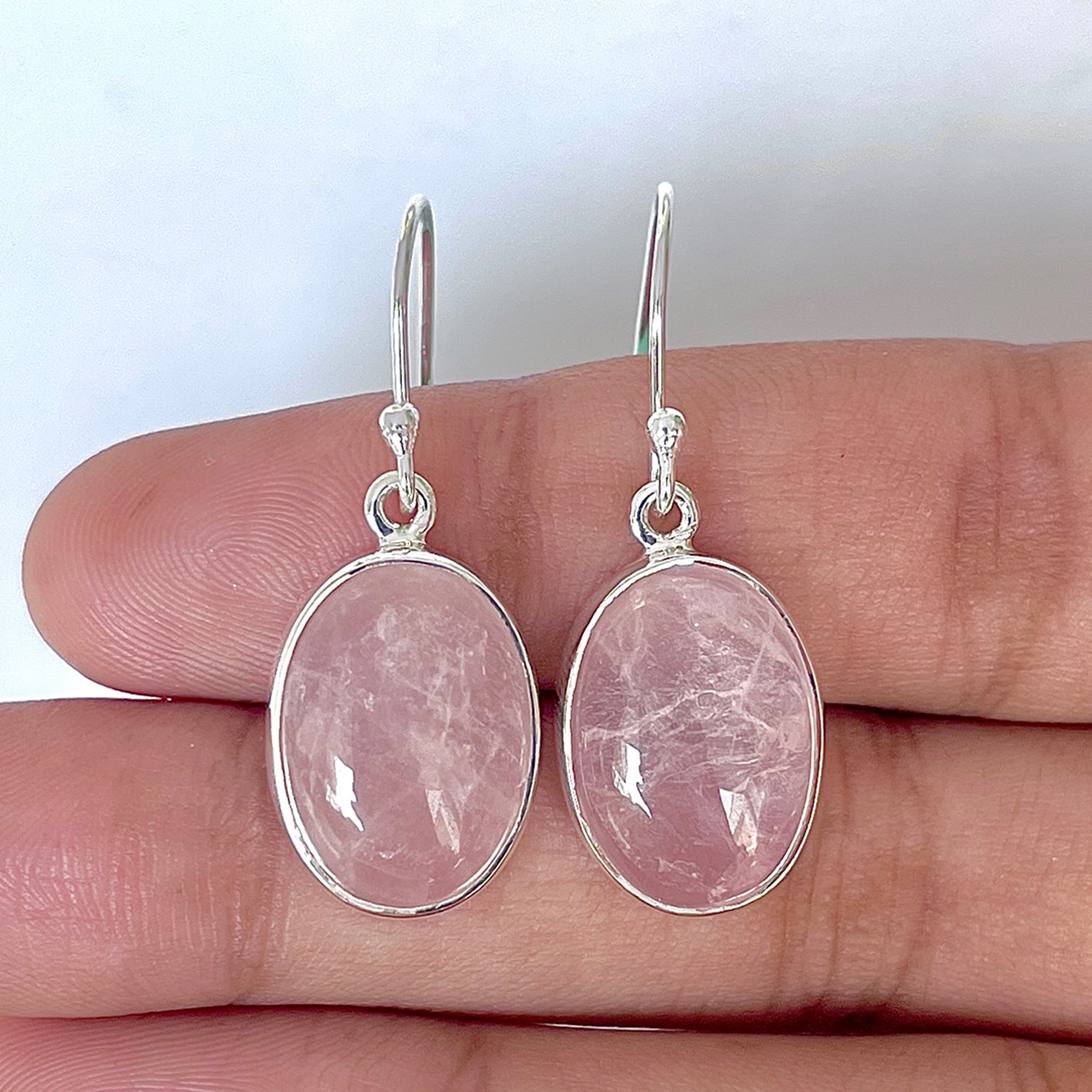 Rose Quartz Earring-(RSQ-3-12)