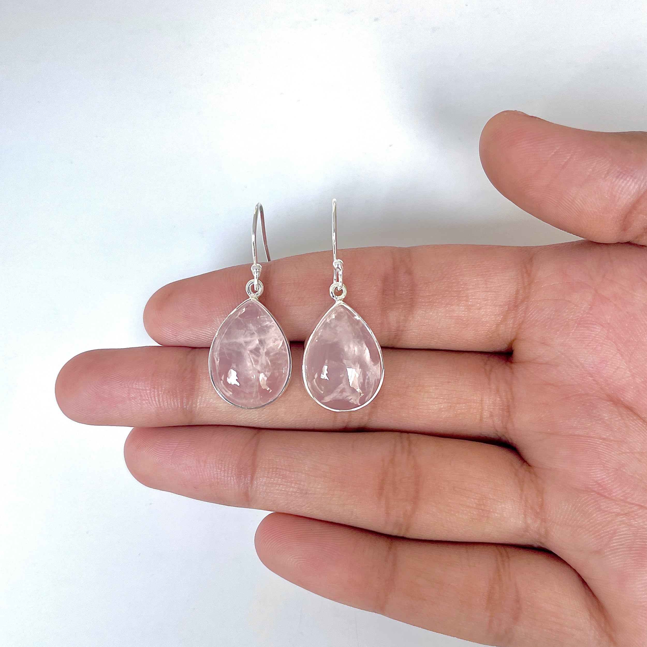 Rose Quartz Earring-(RSQ-3-14)