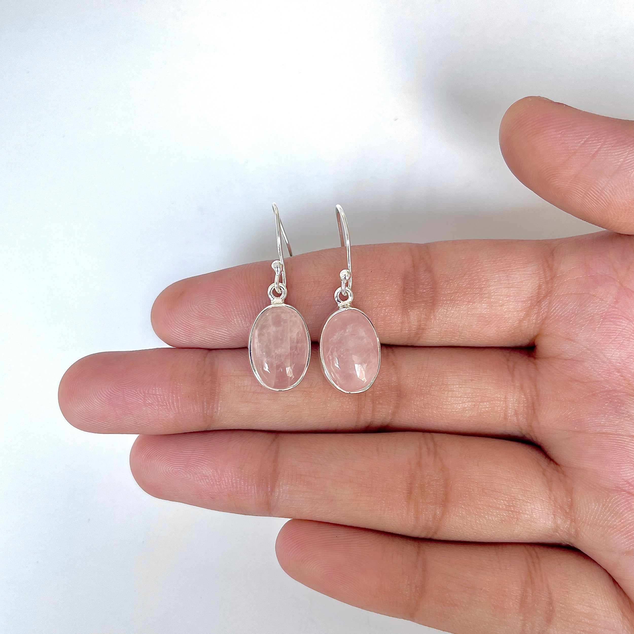 Rose Quartz Earring-(RSQ-3-15)