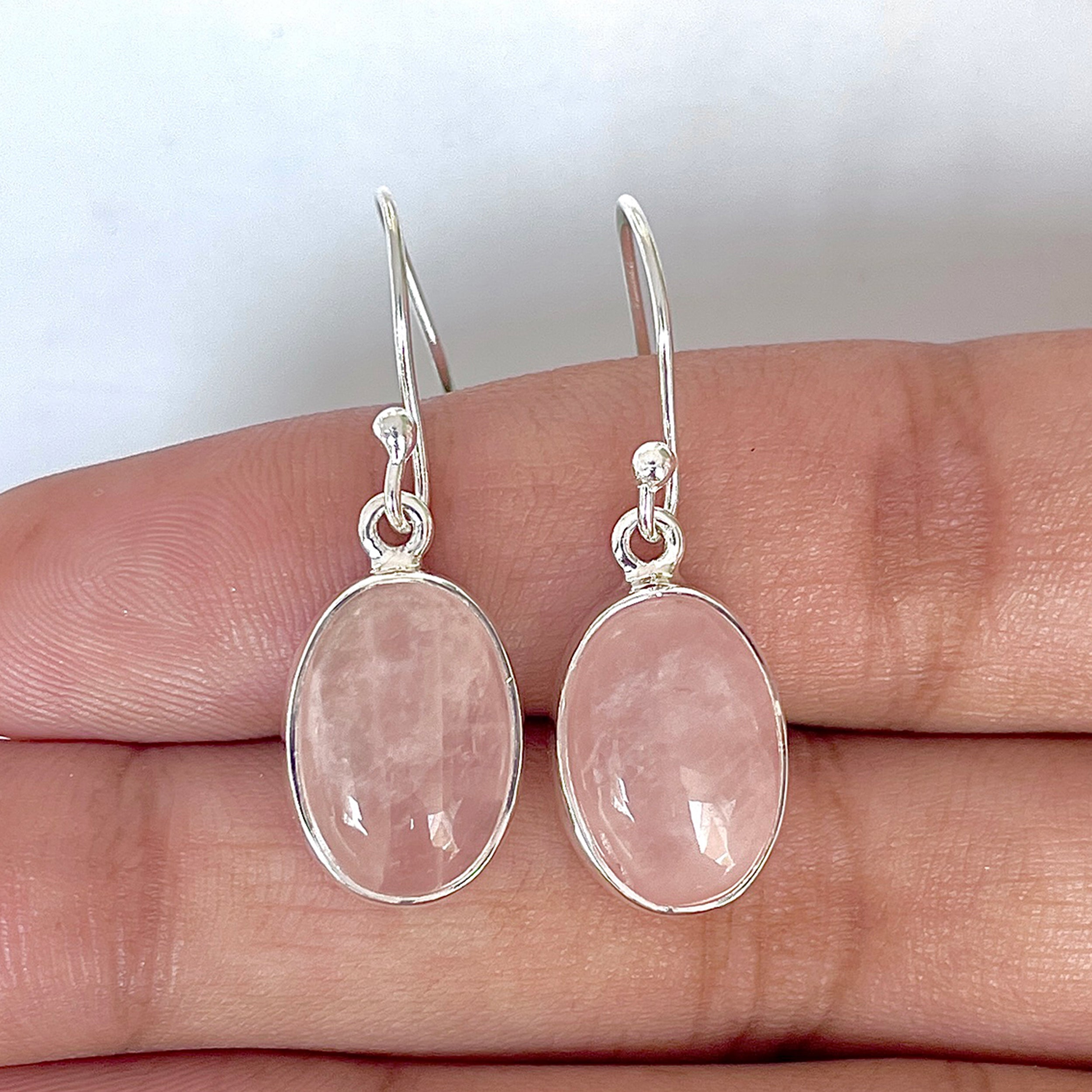 Rose Quartz Earring-(RSQ-3-15)