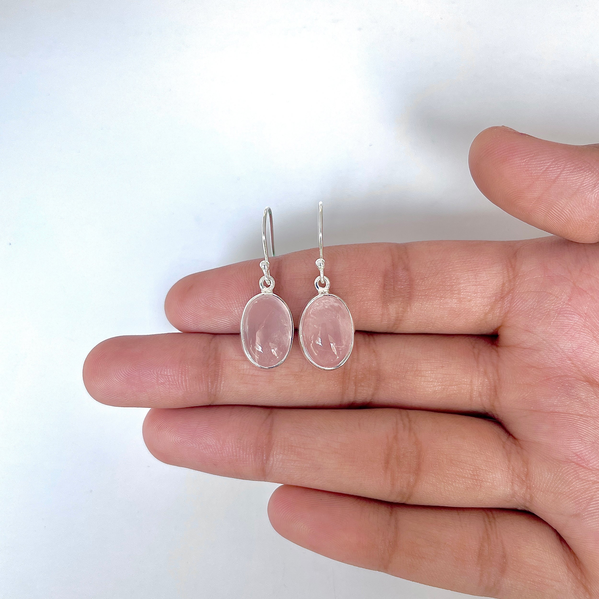 Rose Quartz Earring-(RSQ-3-17)
