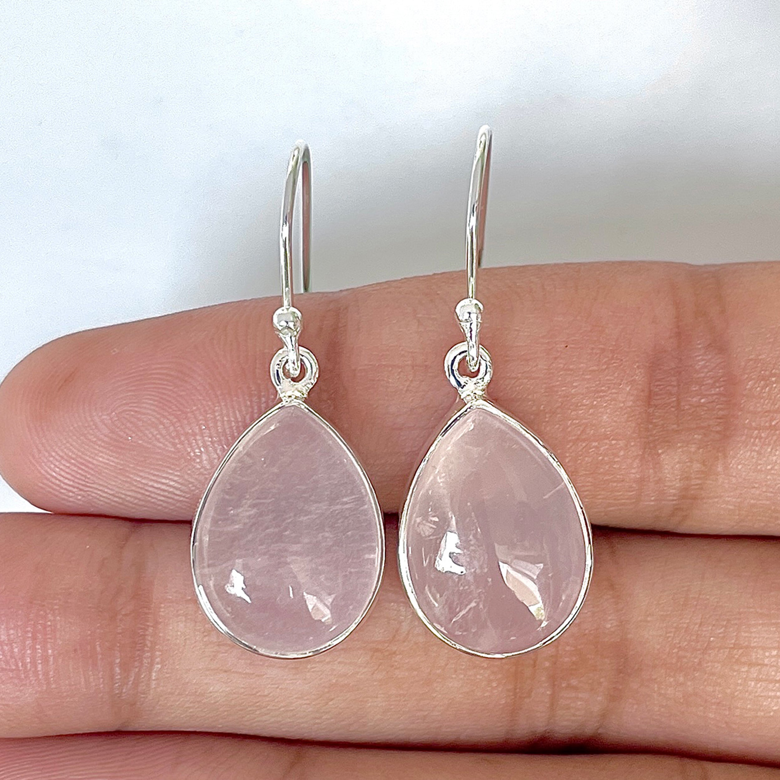 Rose Quartz Earring-(RSQ-3-19)
