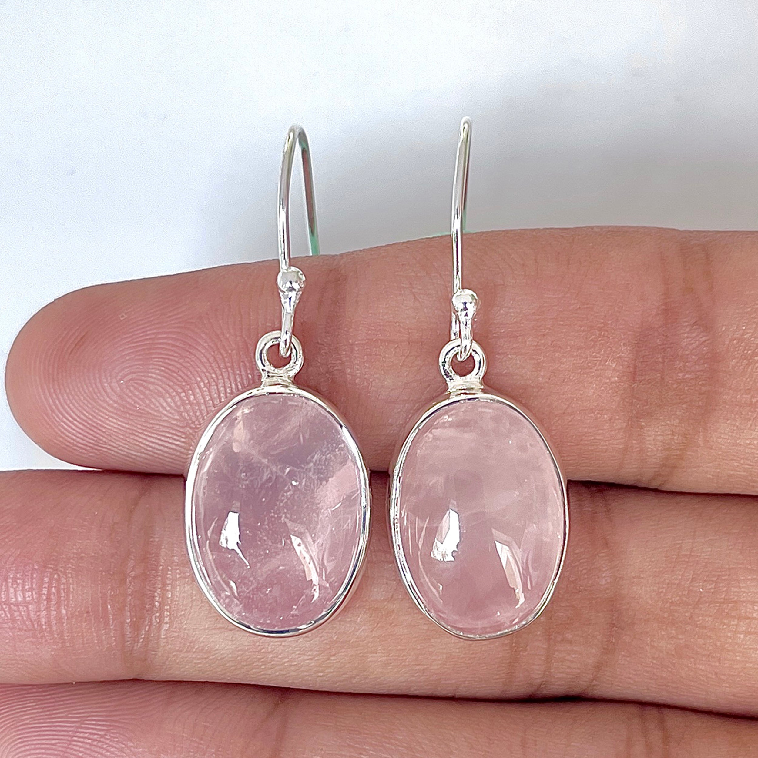 Rose Quartz Earring-(RSQ-3-21)