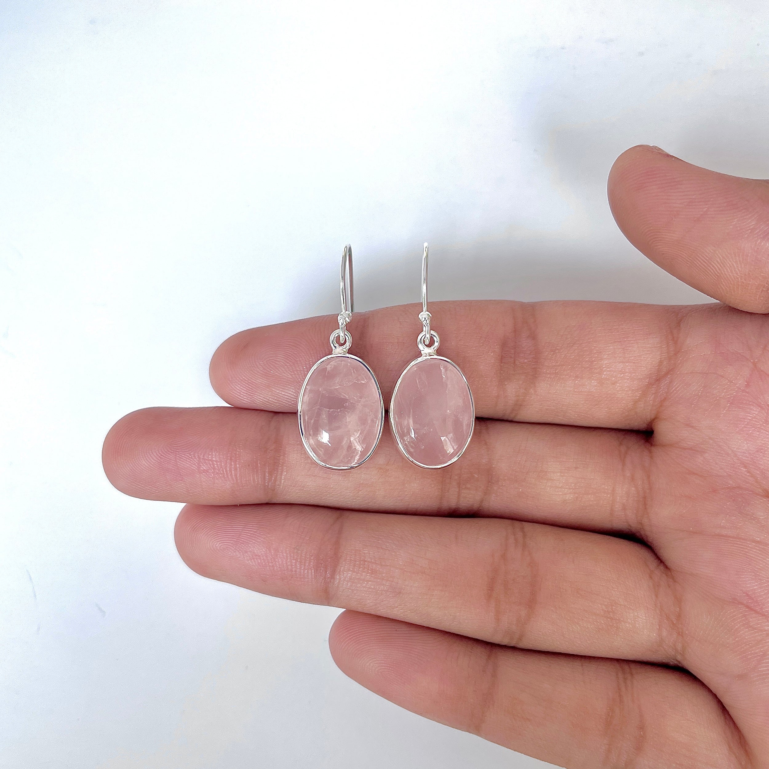 Rose Quartz Earring-(RSQ-3-27)