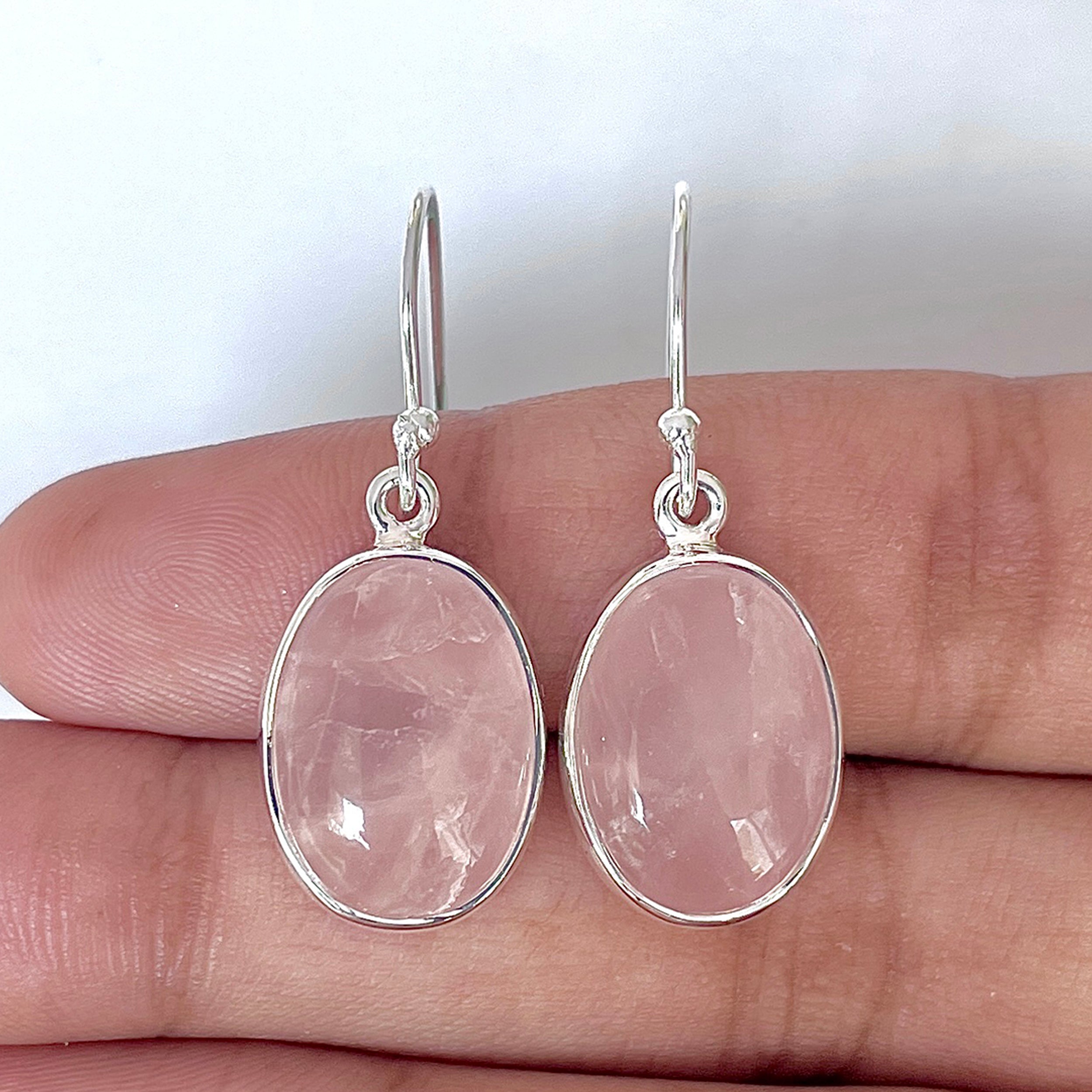 Rose Quartz Earring-(RSQ-3-27)