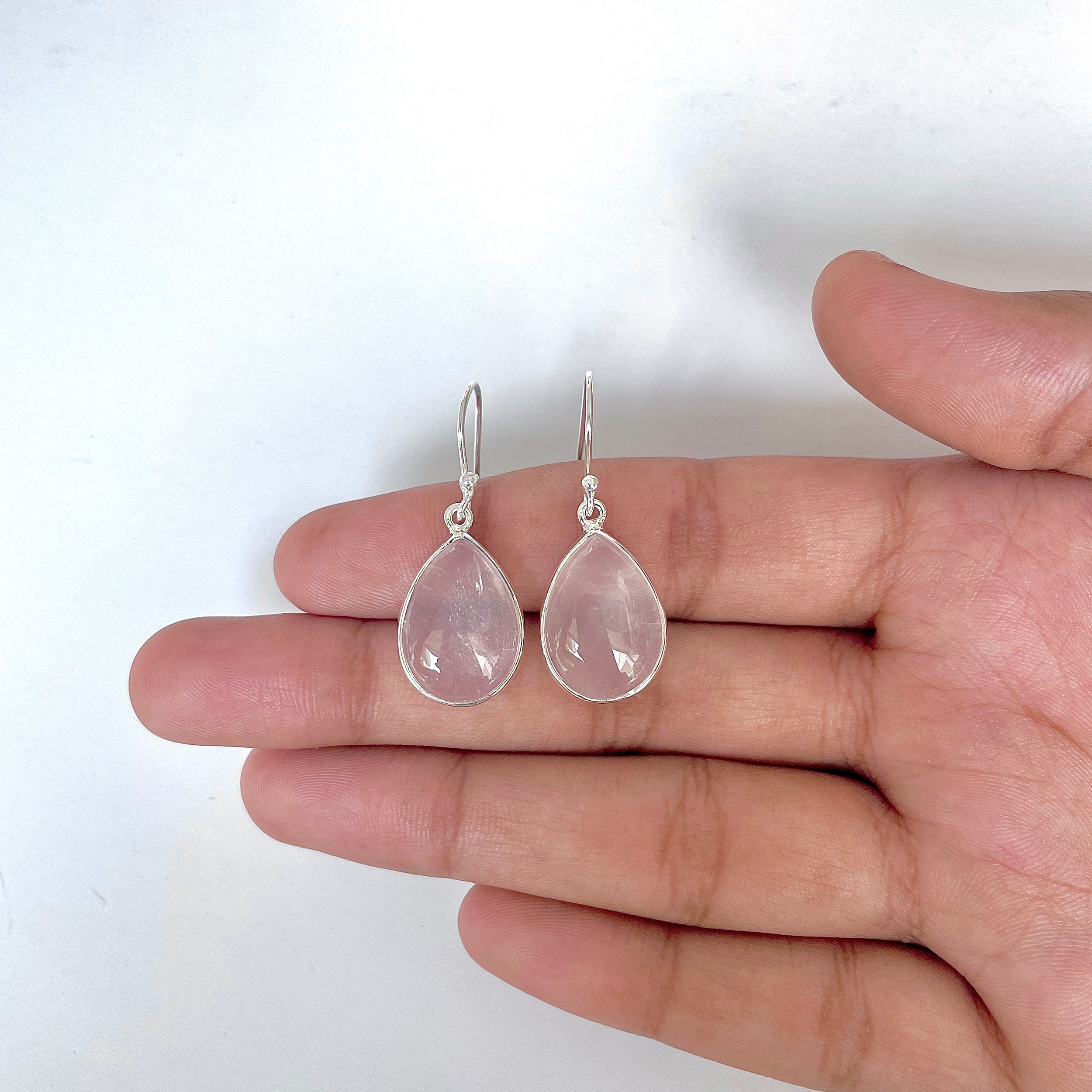 Rose Quartz Earring-(RSQ-3-28)