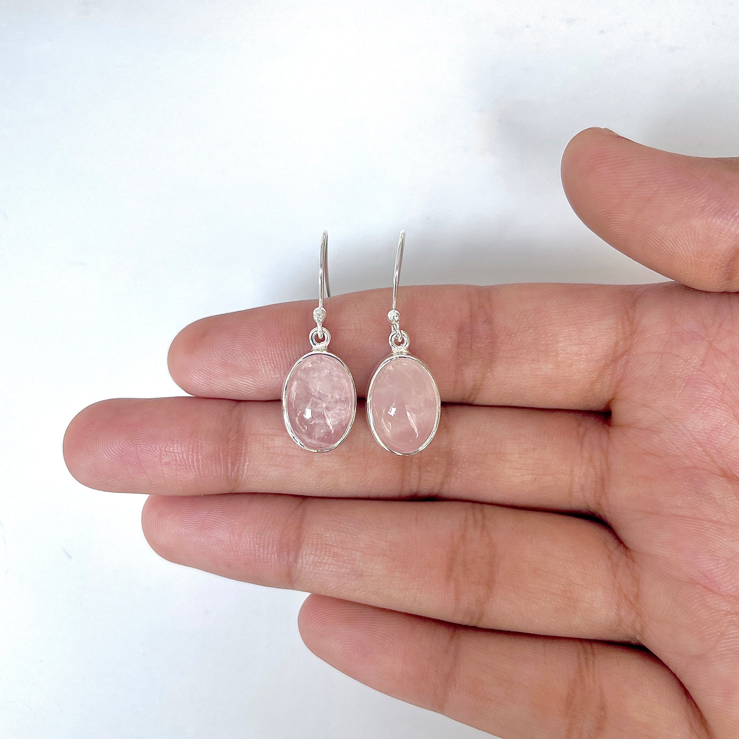 Rose Quartz Earring-(RSQ-3-29)
