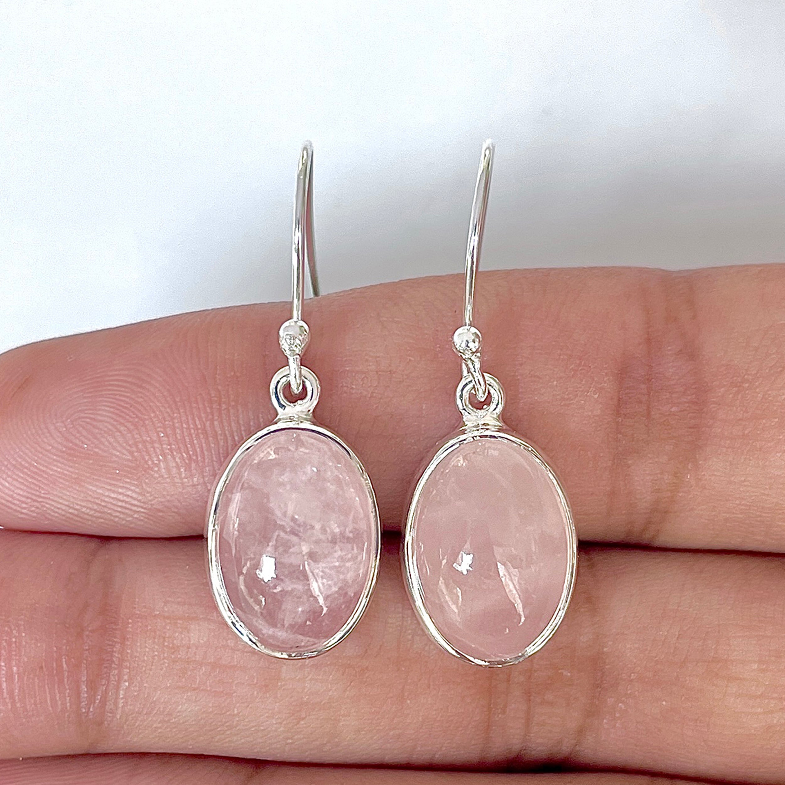 Rose Quartz Earring-(RSQ-3-29)