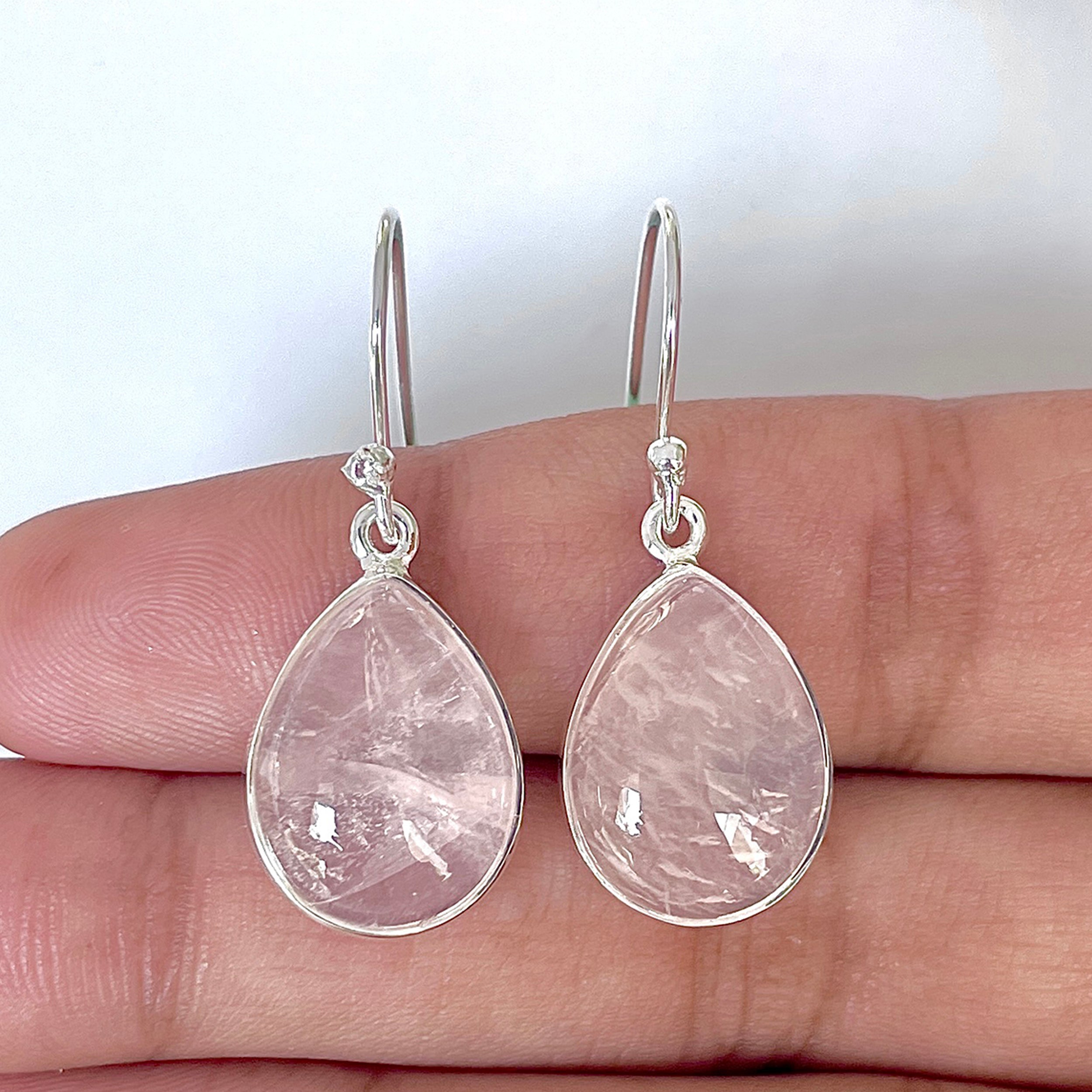 Rose Quartz Earring-(RSQ-3-30)