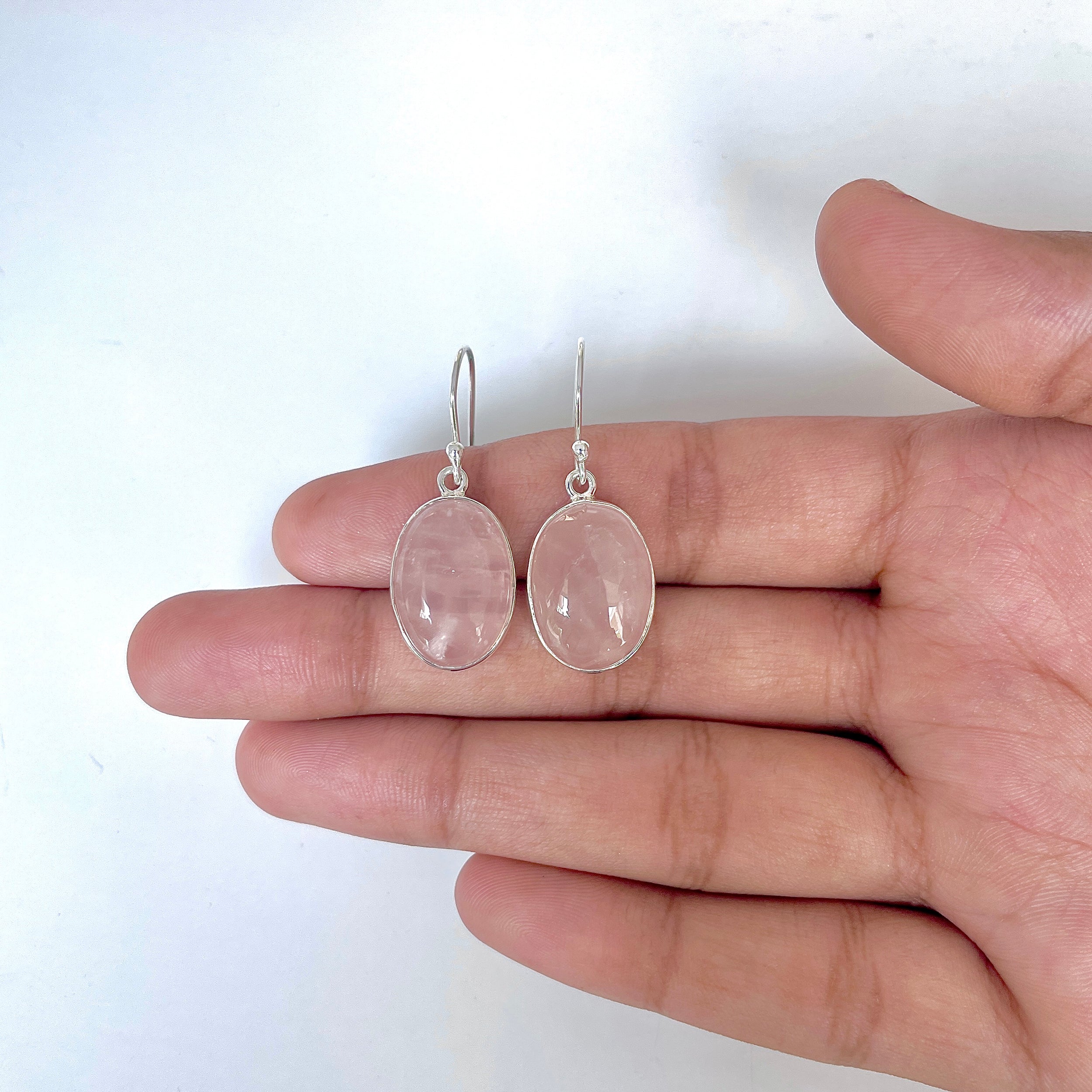 Rose Quartz Earring-(RSQ-3-32)