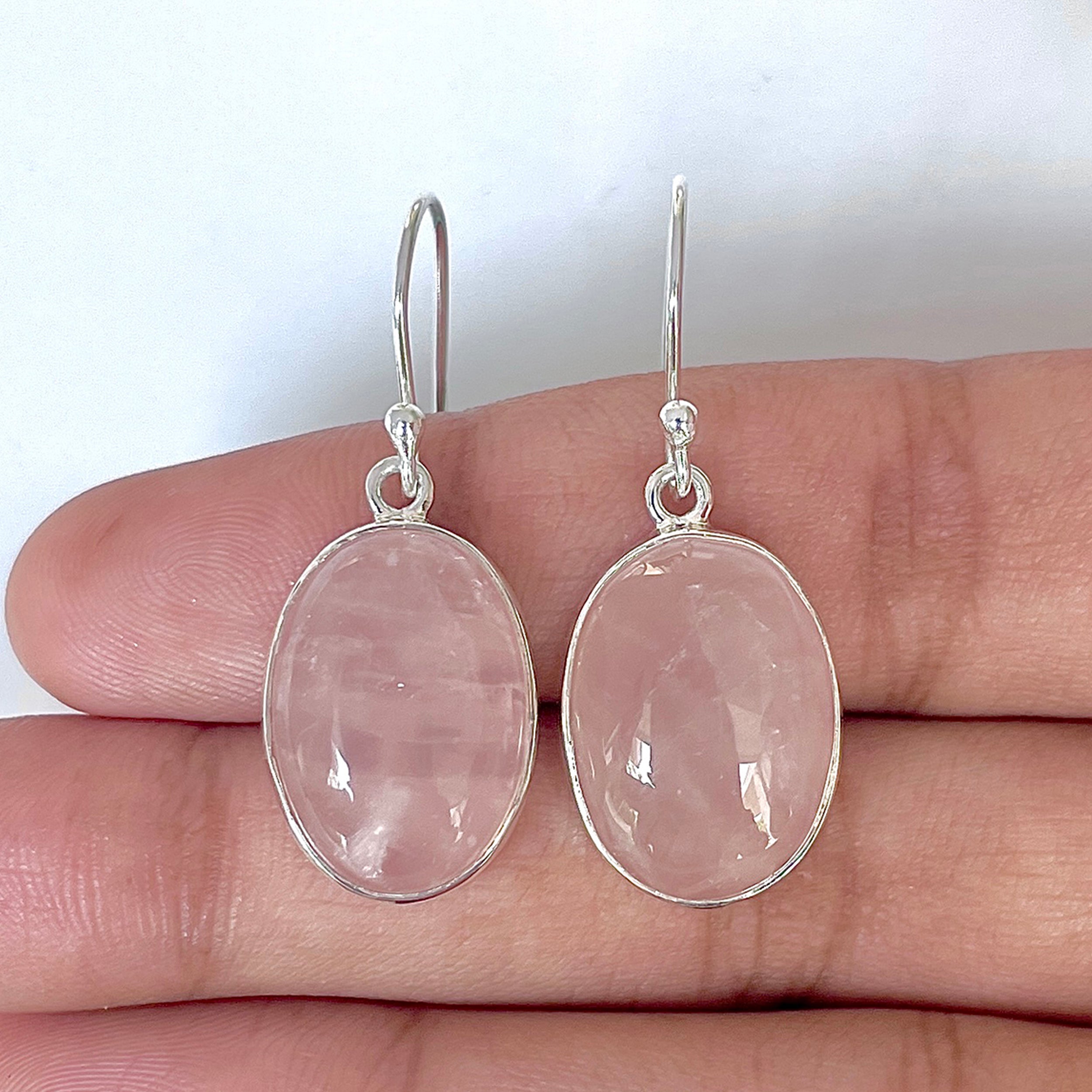 Rose Quartz Earring-(RSQ-3-32)