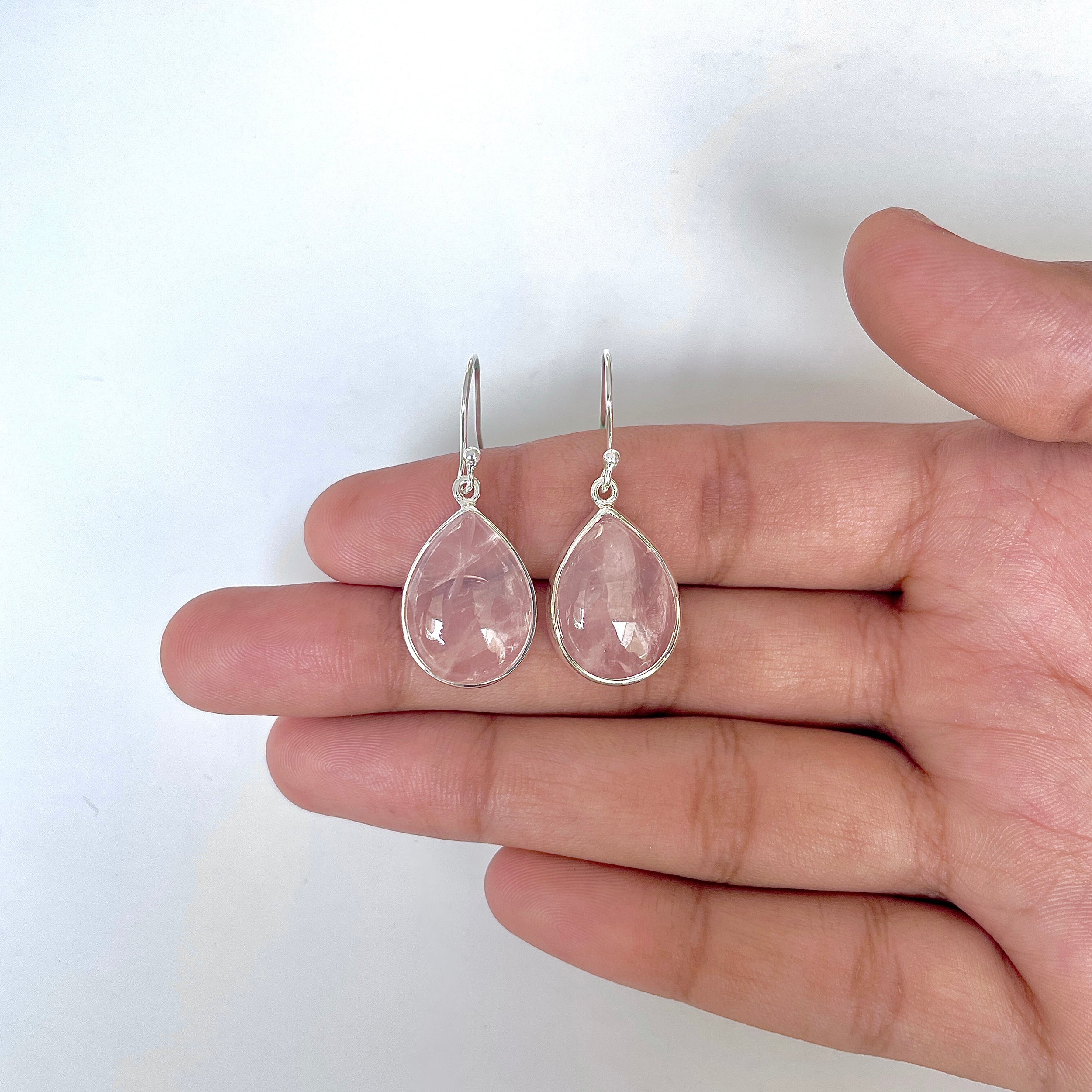 Rose Quartz Earring-(RSQ-3-33)