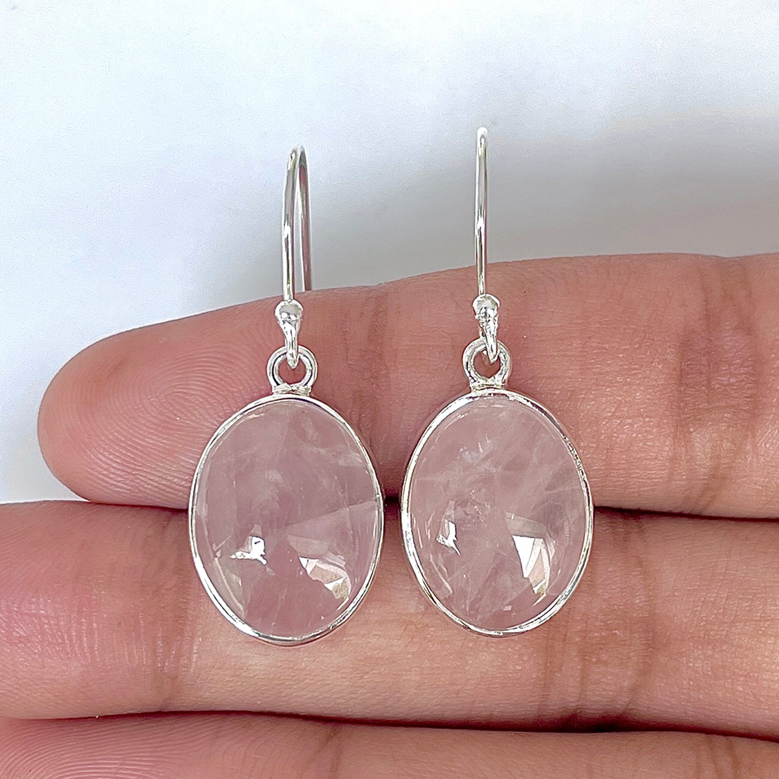 Rose Quartz Earring-(RSQ-3-35)