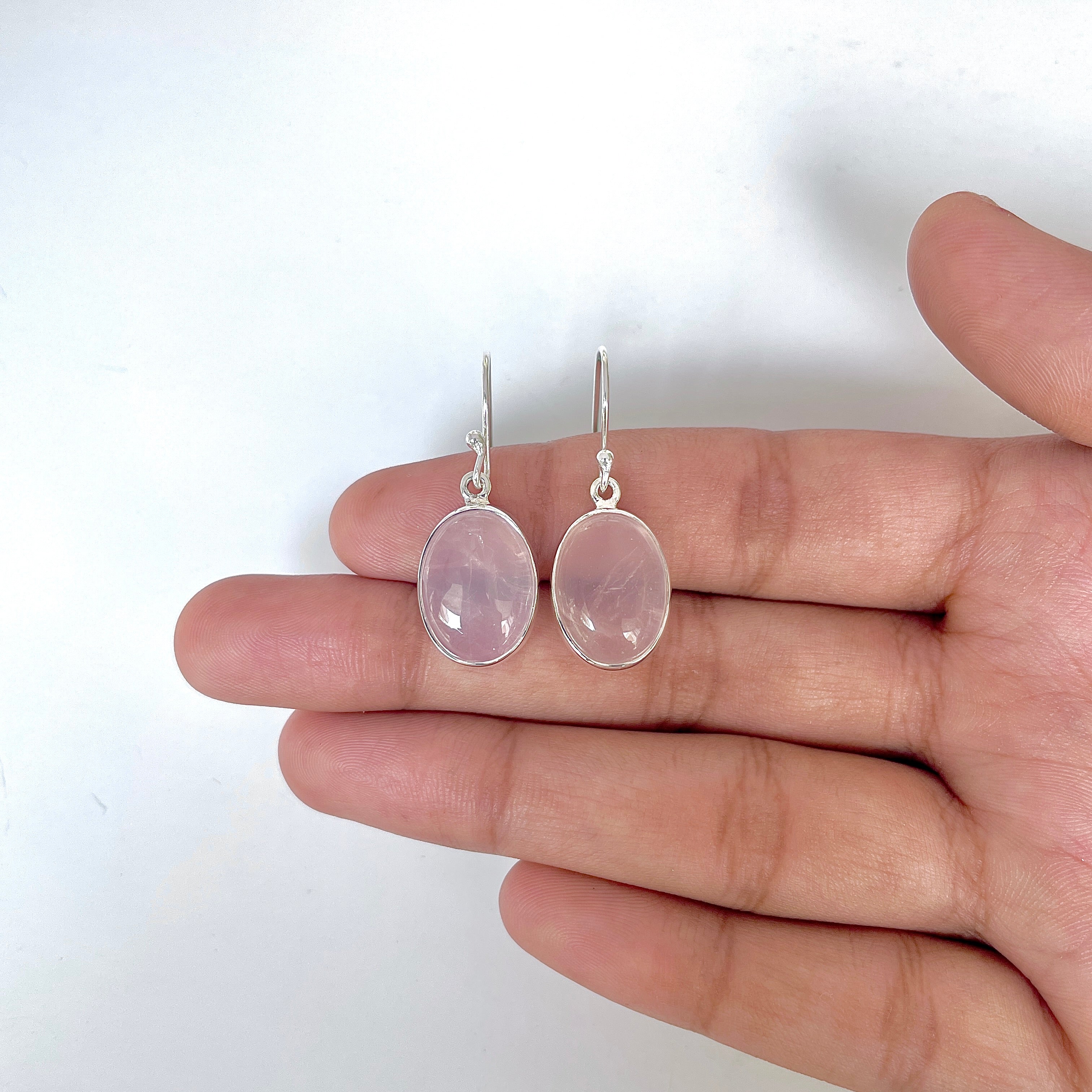 Rose Quartz Earring-(RSQ-3-36)