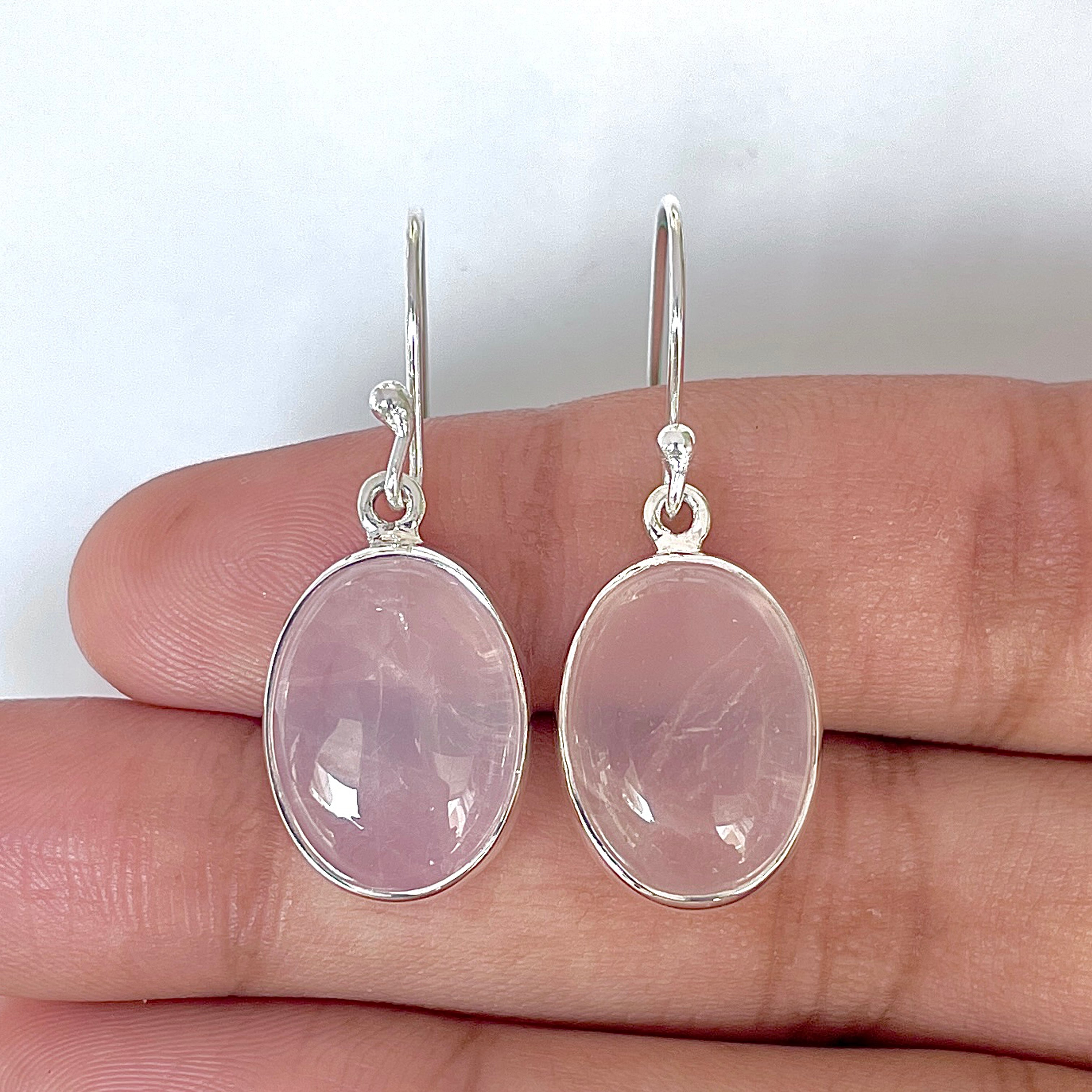 Rose Quartz Earring-(RSQ-3-36)