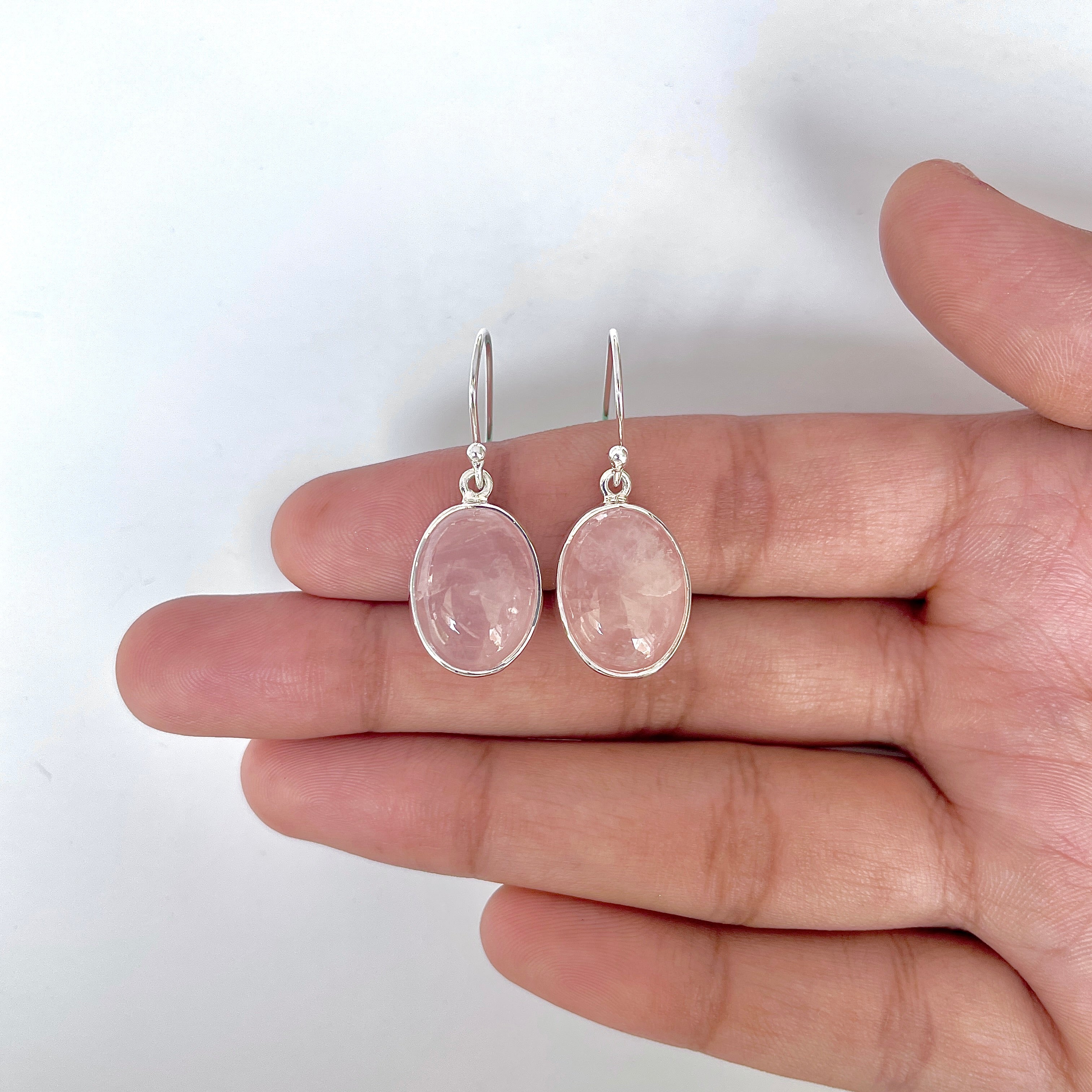 Rose Quartz Earring-(RSQ-3-38)