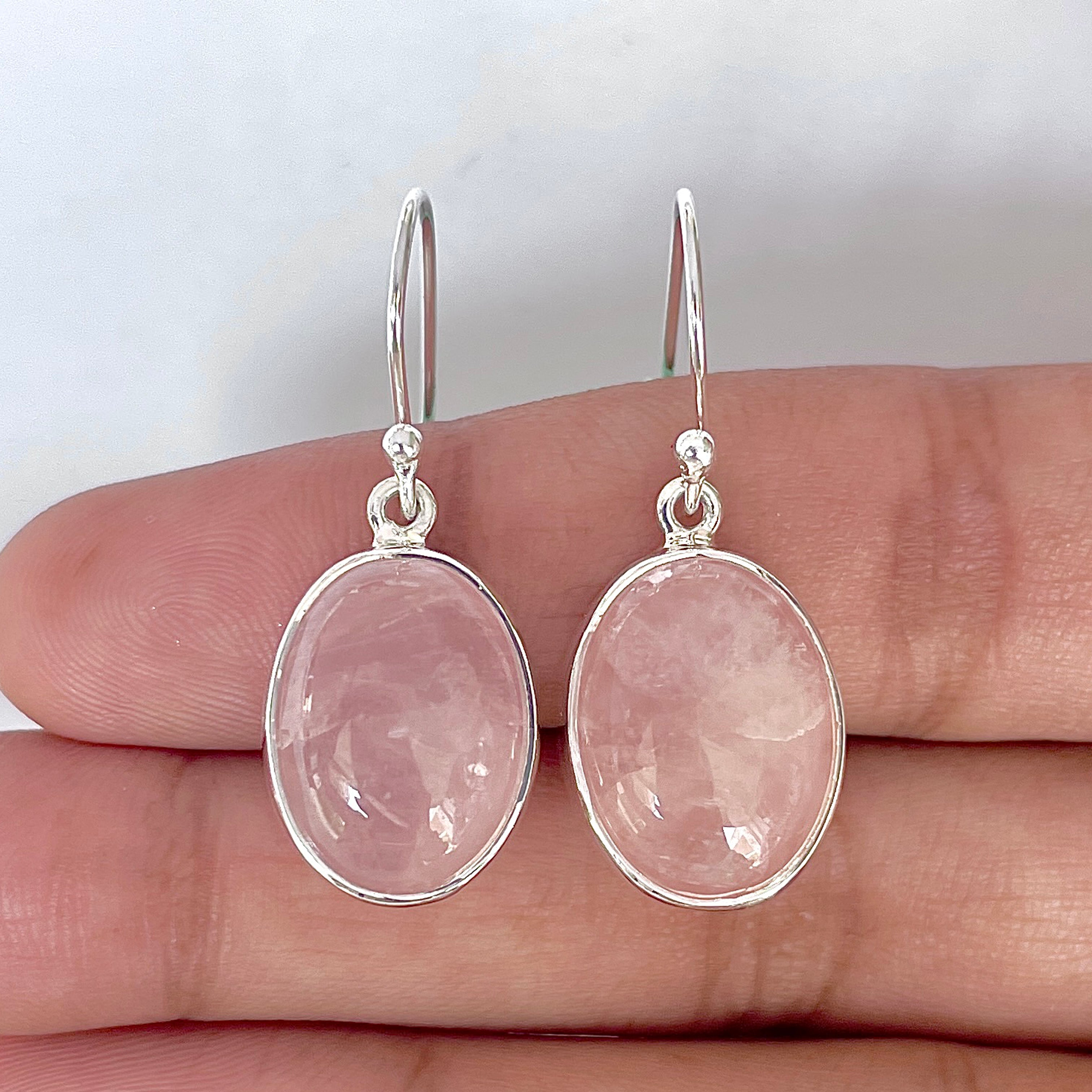 Rose Quartz Earring-(RSQ-3-38)