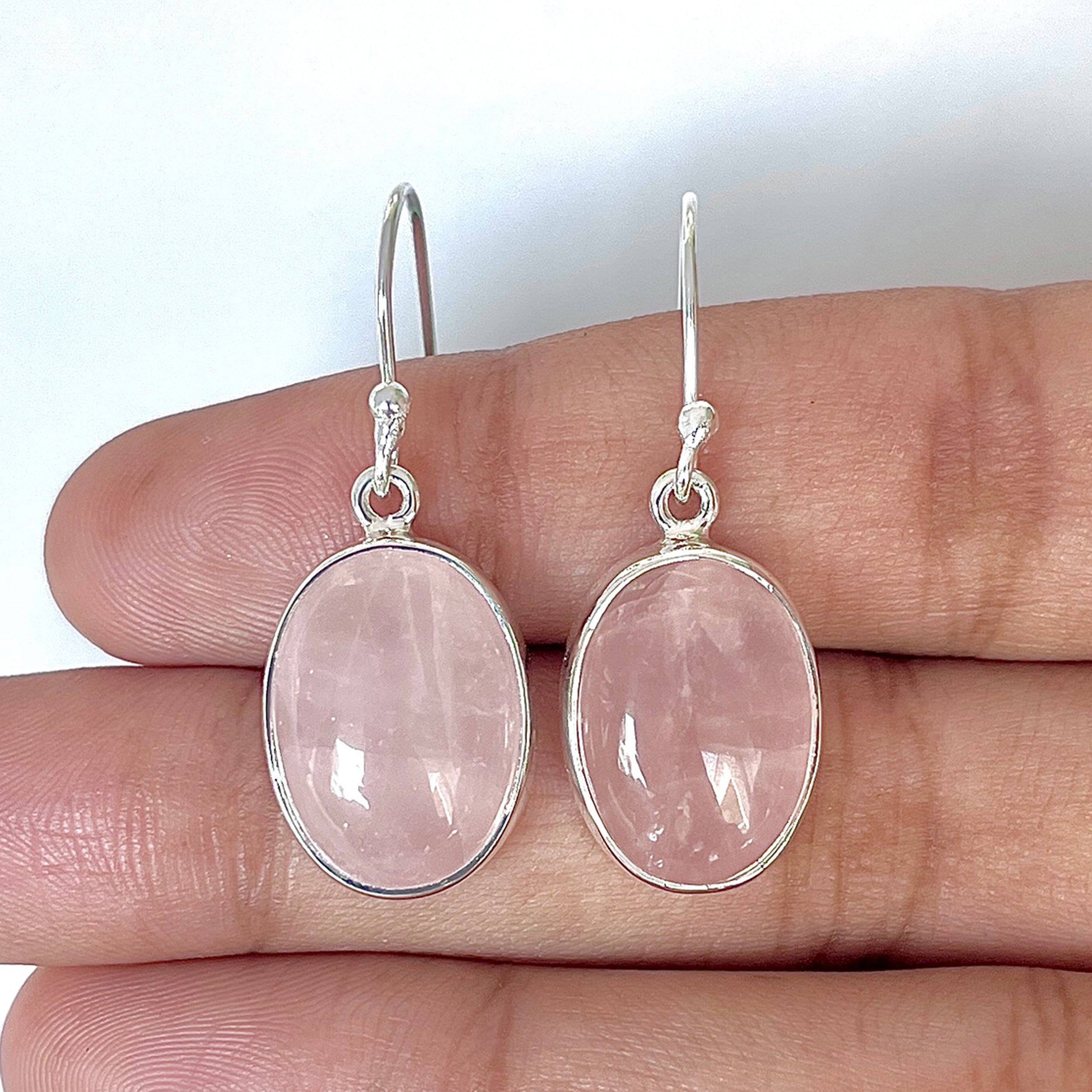 Rose Quartz Earring-(RSQ-3-4)