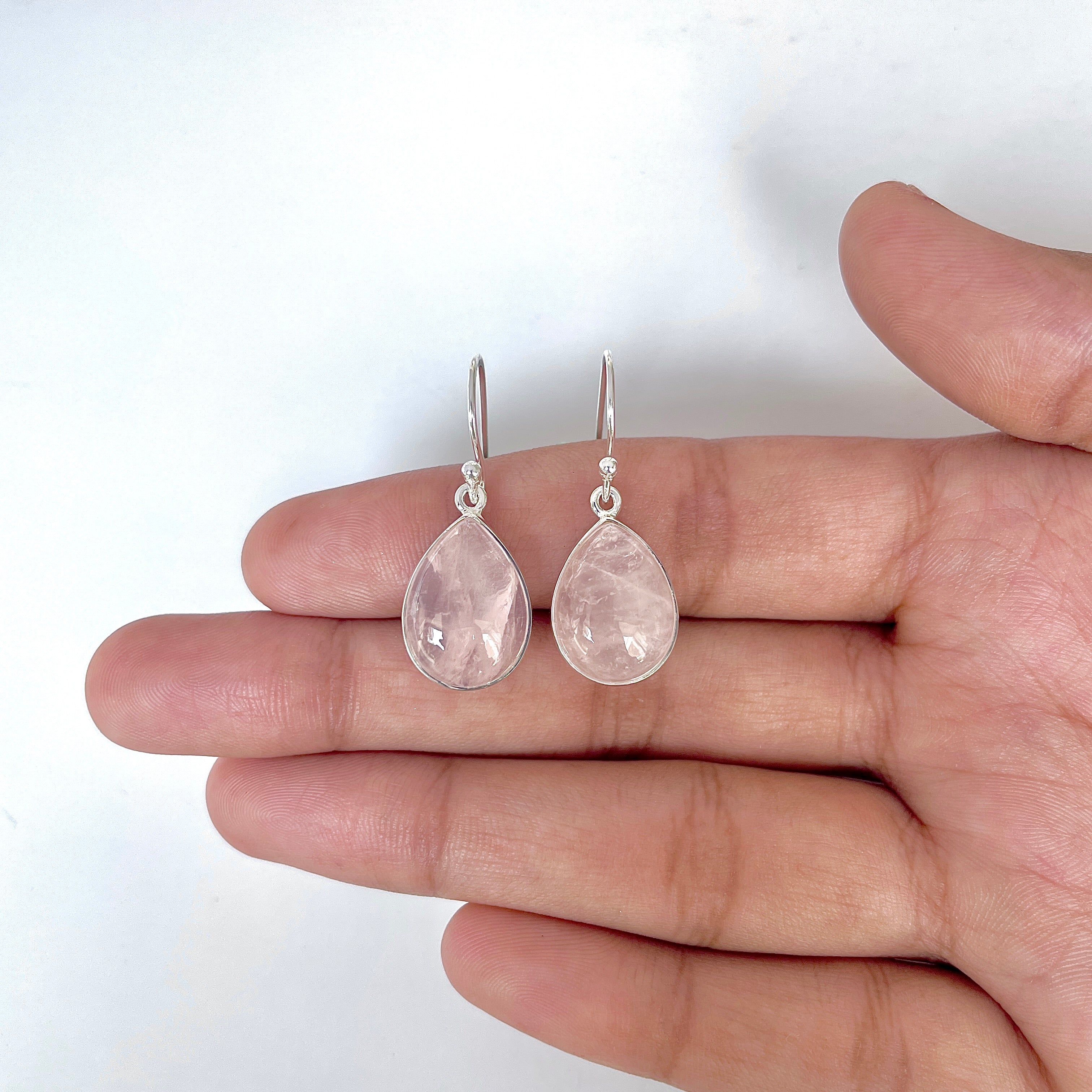 Rose Quartz Earring-(RSQ-3-40)