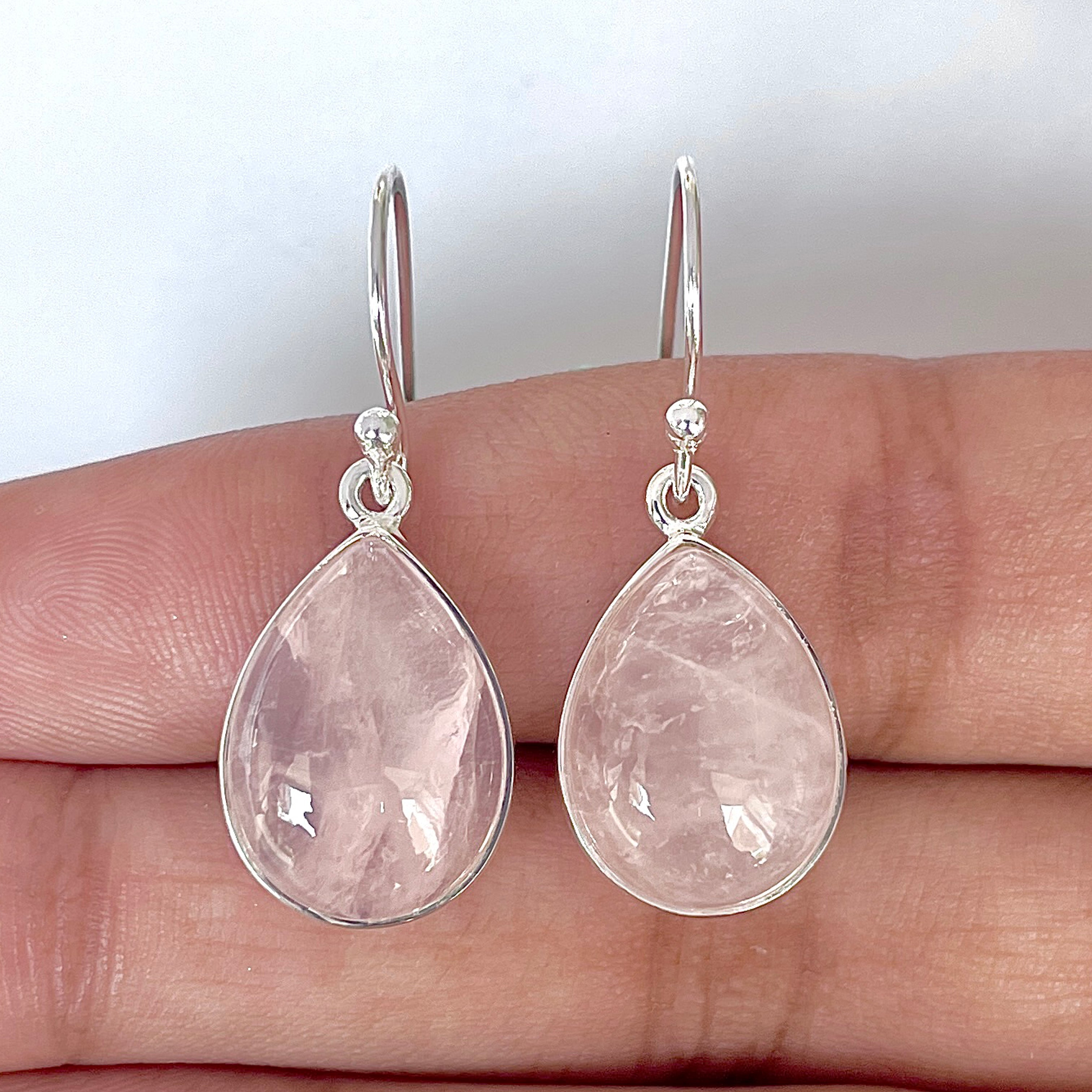 Rose Quartz Earring-(RSQ-3-40)