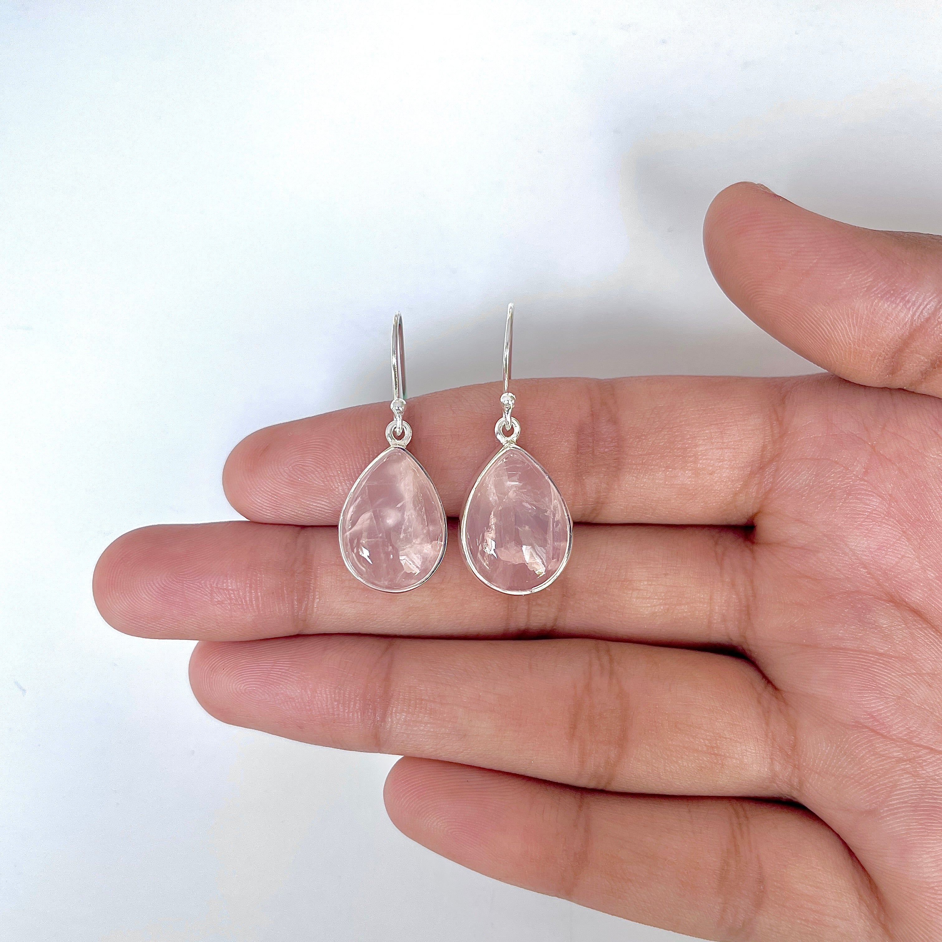 Rose Quartz Earring-(RSQ-3-41)