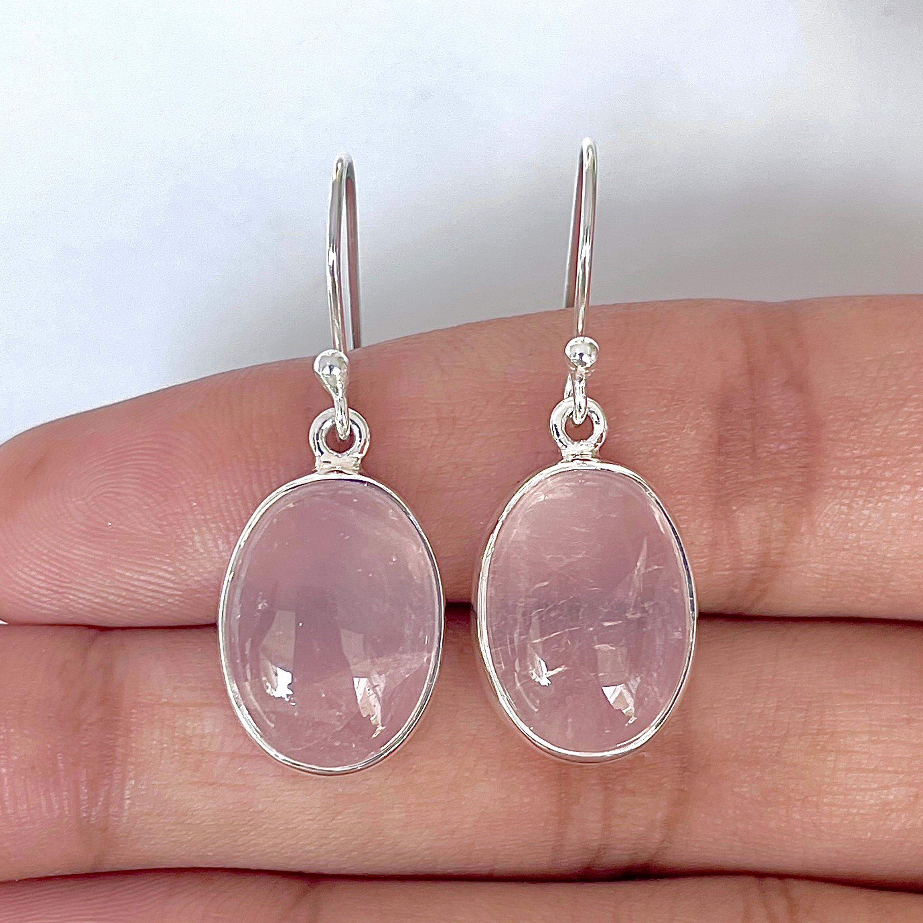 Rose Quartz Earring-(RSQ-3-42)